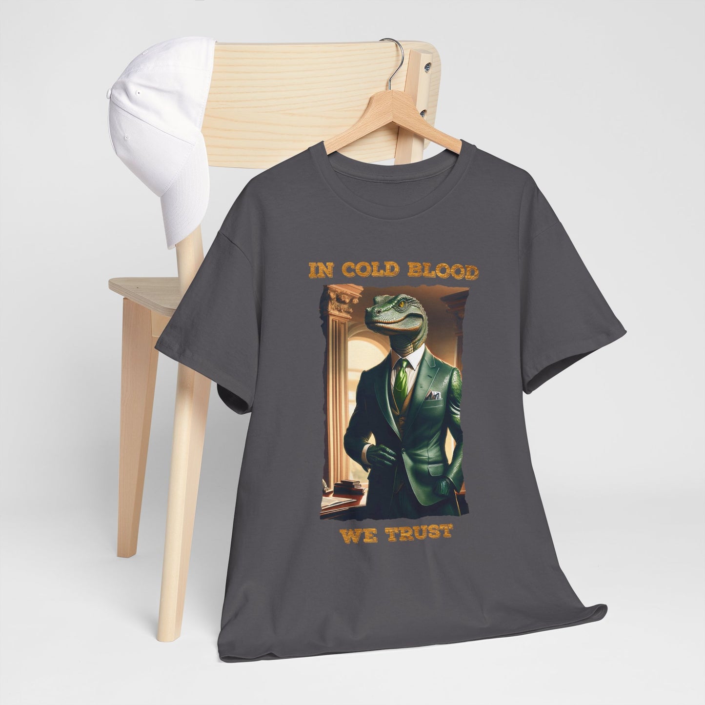 In Cold Blood We Trust Shirt - Reptilian Meme Political Satire Tee