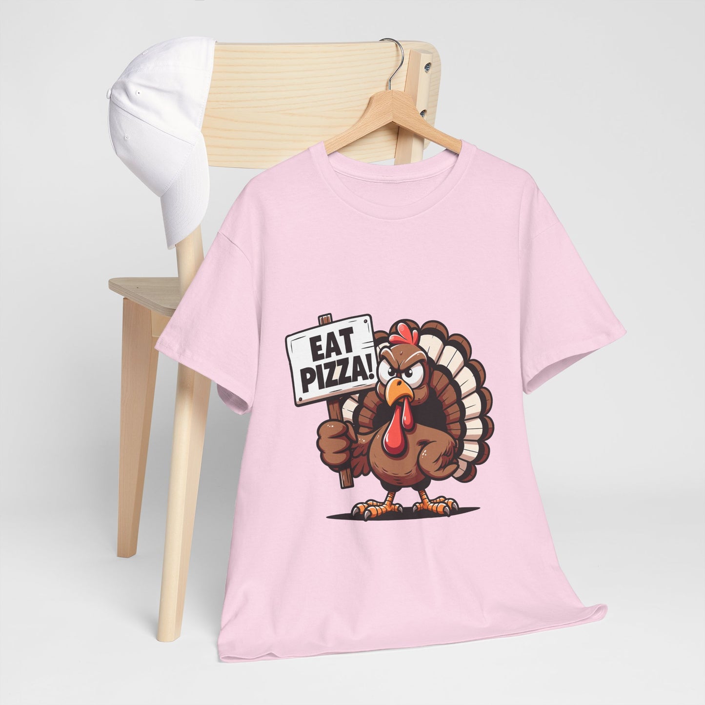Eat Pizza Turkey T-Shirt - Funny Thanksgiving Anti-Turkey Pizza Lover Tee