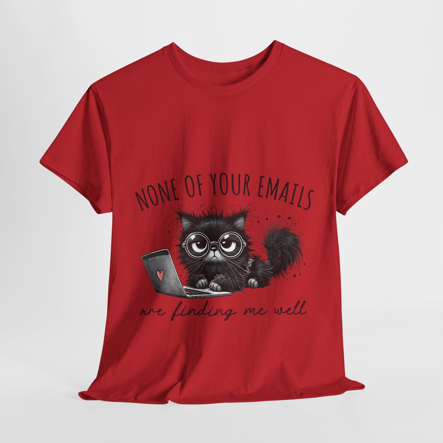 Work From Home Grumpy Cat T-Shirt - None of Your Emails Tee
