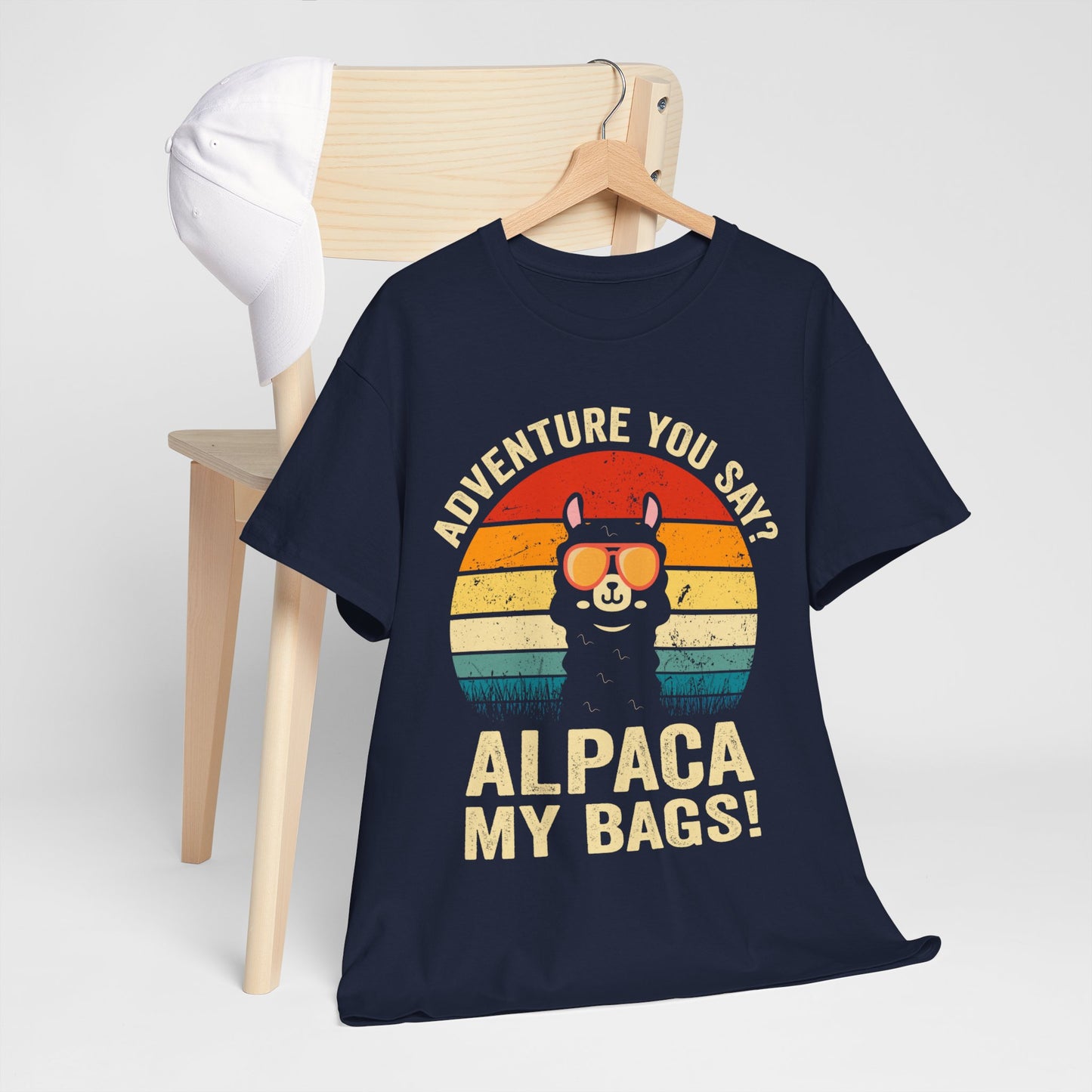 Alpaca My Bags T-Shirt - Funny Llama Travel Retro Sunset Tee