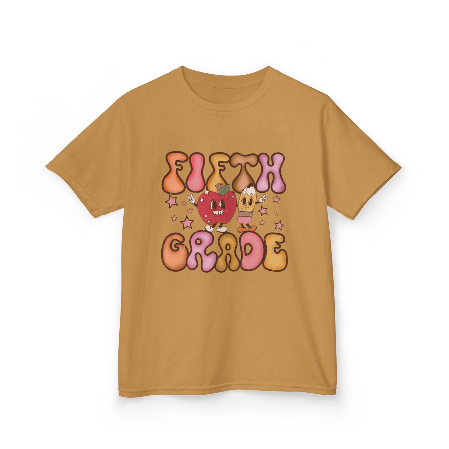 Fifth Grade Bubble Letters T-Shirt | Cute Retro Back to School Tee