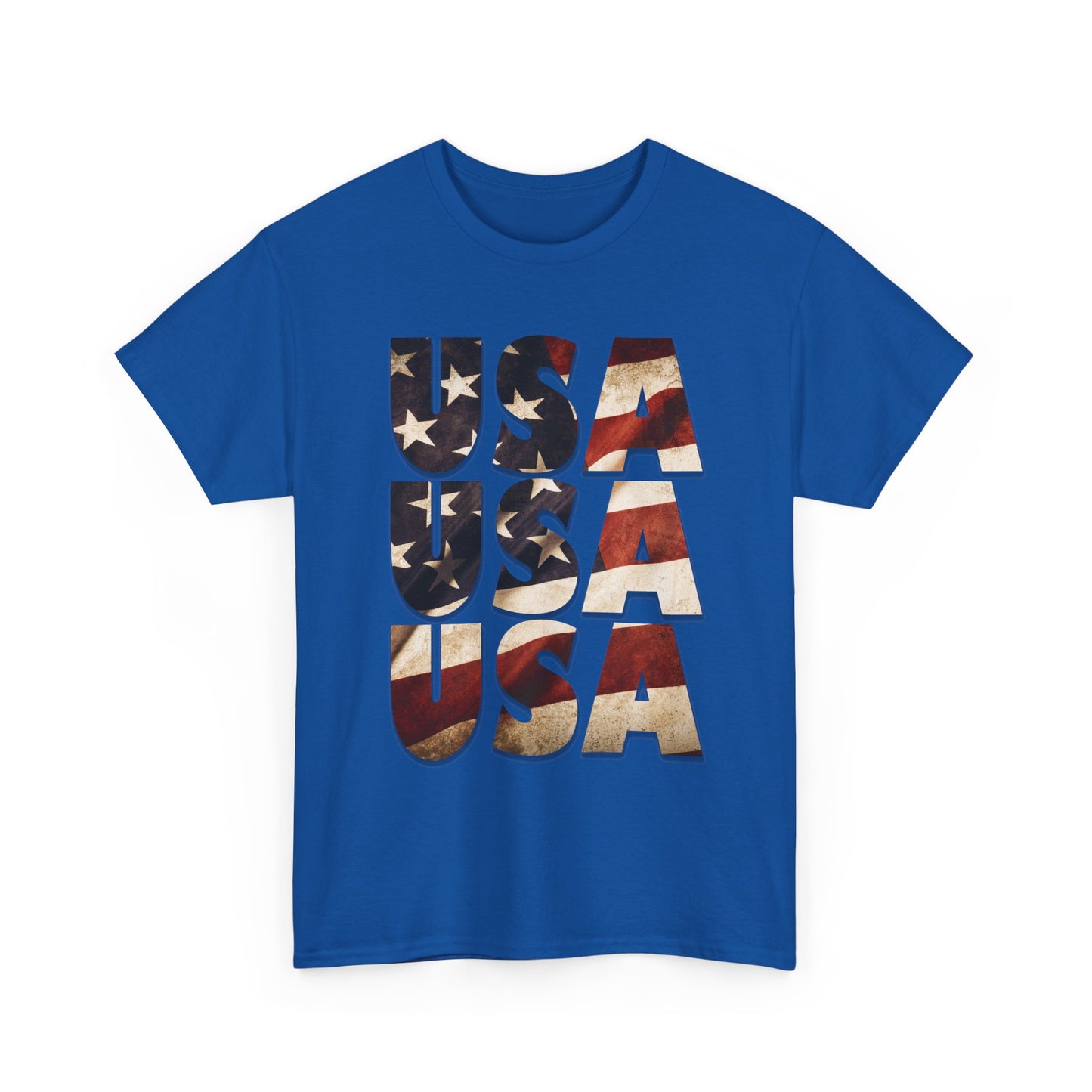 Vintage USA Flag T-Shirt - Distressed American Flag 4th of July Tee