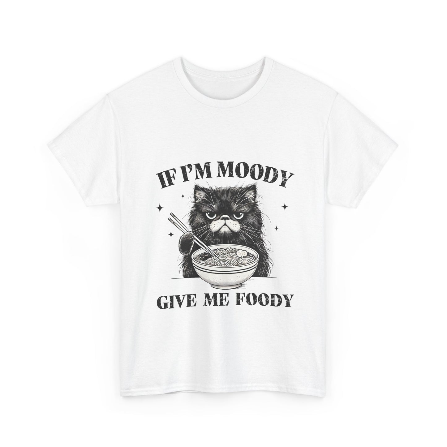 Grumpy Ramen Cat T-Shirt - Moody Kitty Noodles Tee