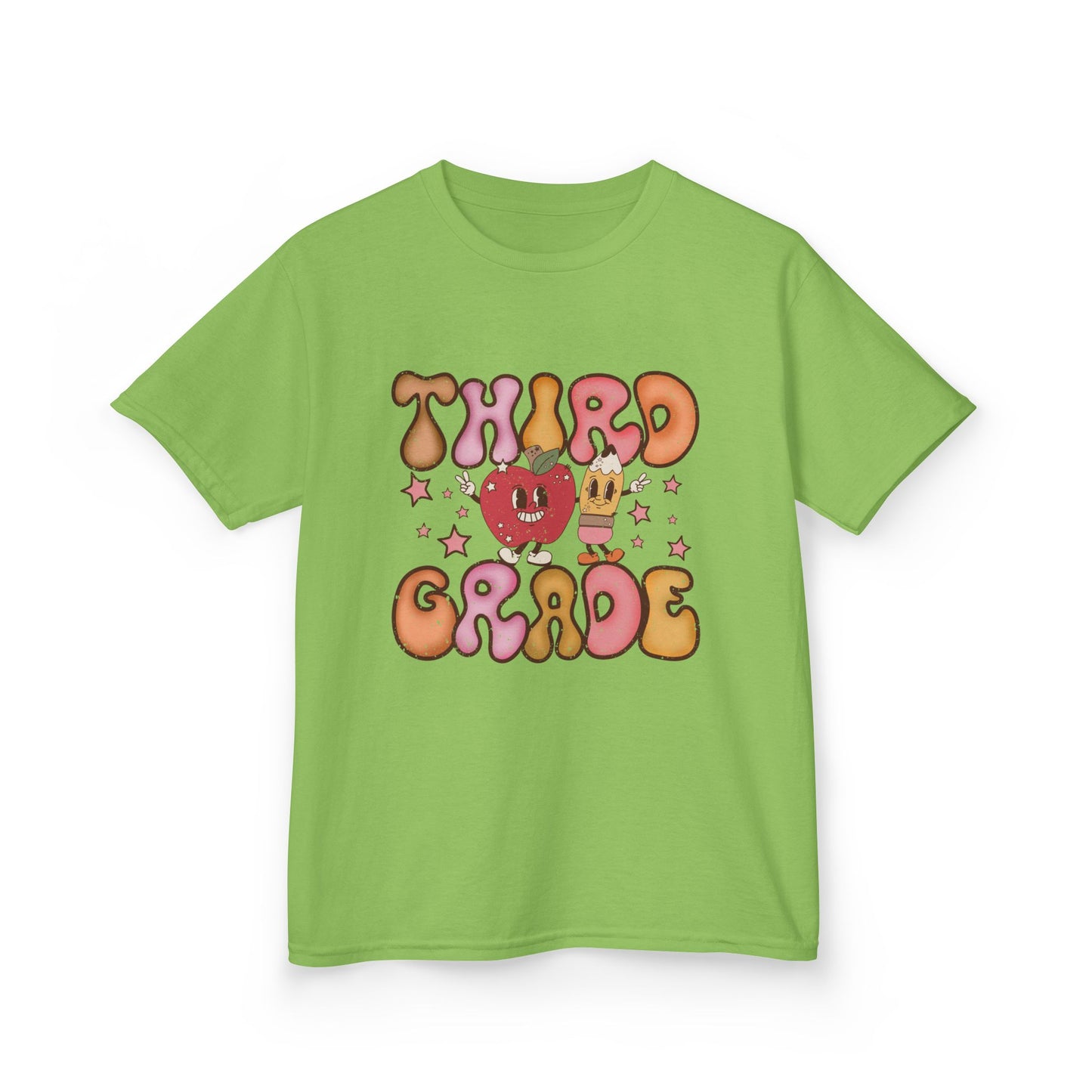 Third Grade Bubble Letters T-Shirt | Cute Retro Back to School Kids Tee