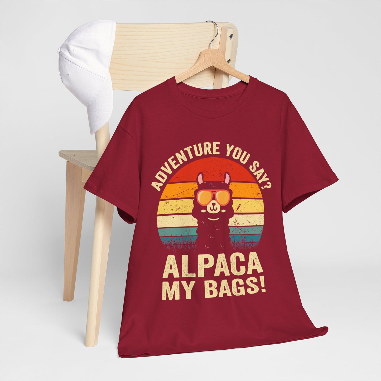 Alpaca My Bags T-Shirt - Funny Llama Travel Retro Sunset Tee