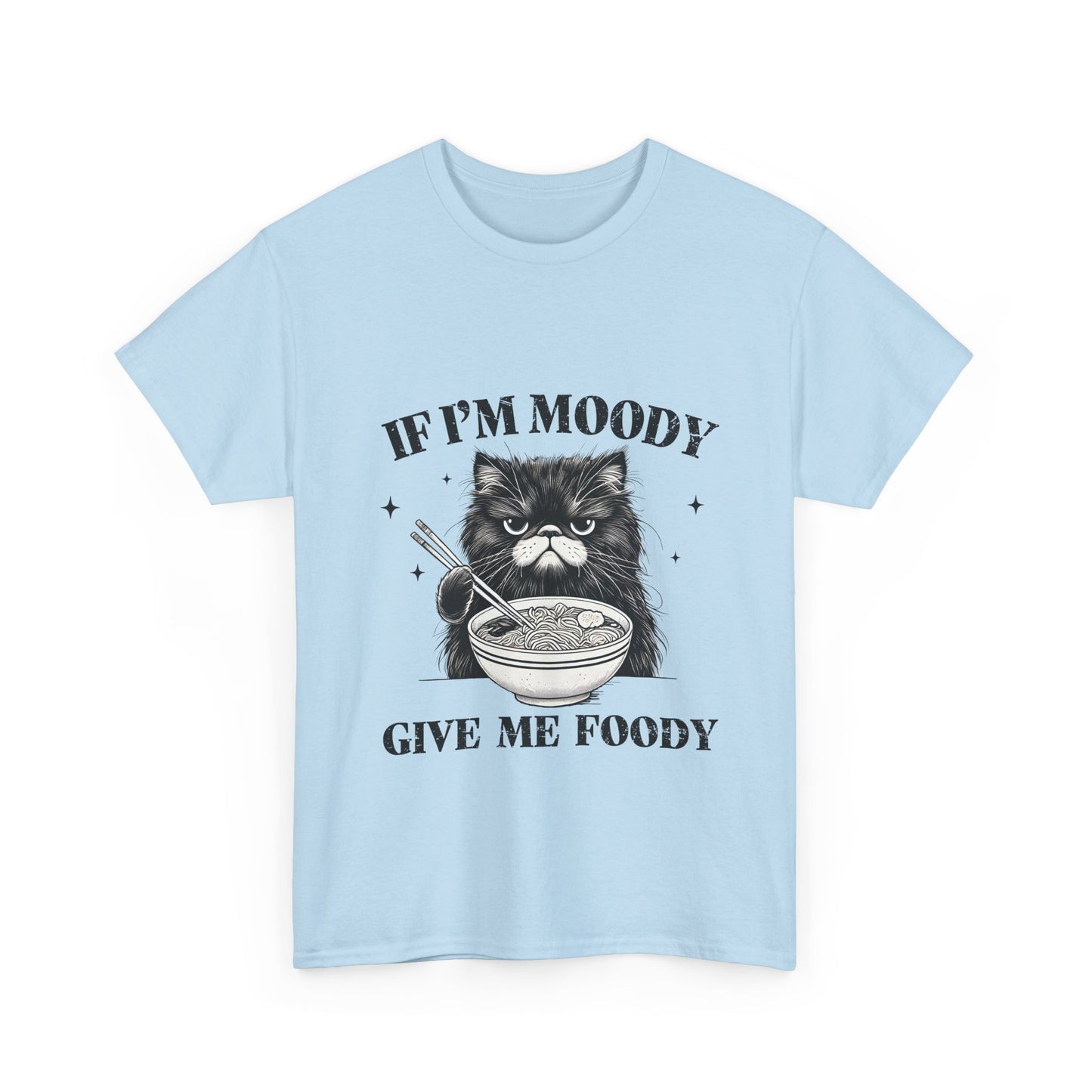 Grumpy Ramen Cat T-Shirt - Moody Kitty Noodles Tee