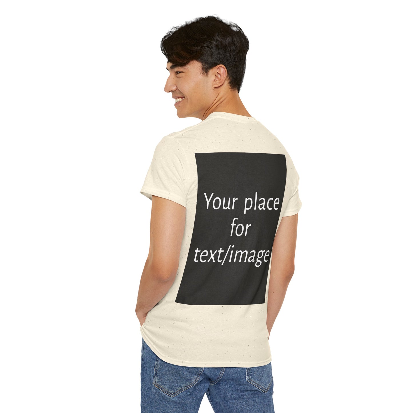 Machen Sie es zu Ihrem – Individuelles T-Shirt mit Vorder- und Rückseite | Personalisiertes T-Shirt für Fotos, Text oder Logos – Ihre Kunst, Ihr T-Shirt