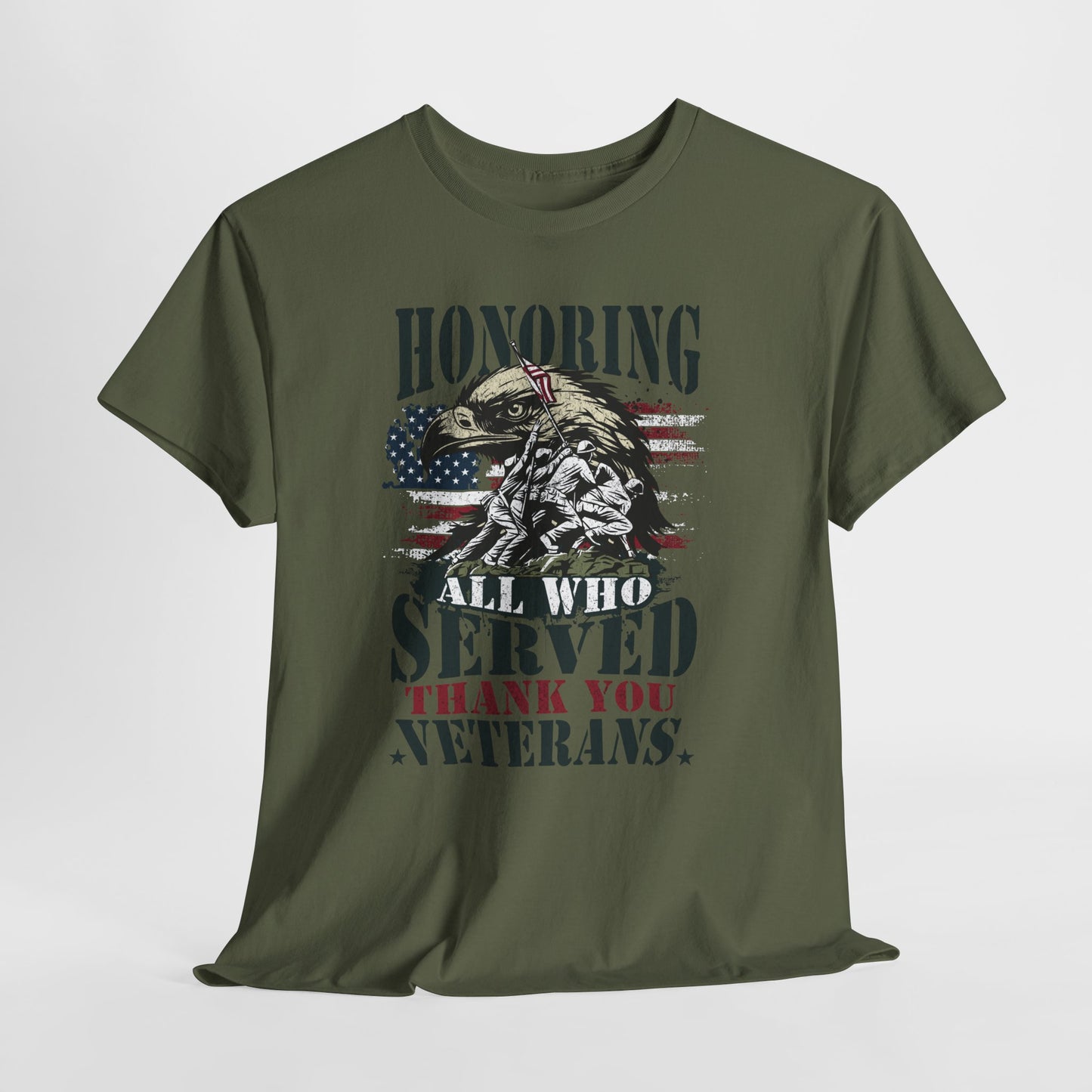 Thank You Veterans T-Shirt - Eagle, Flag & Iwo Jima Tribute Tee