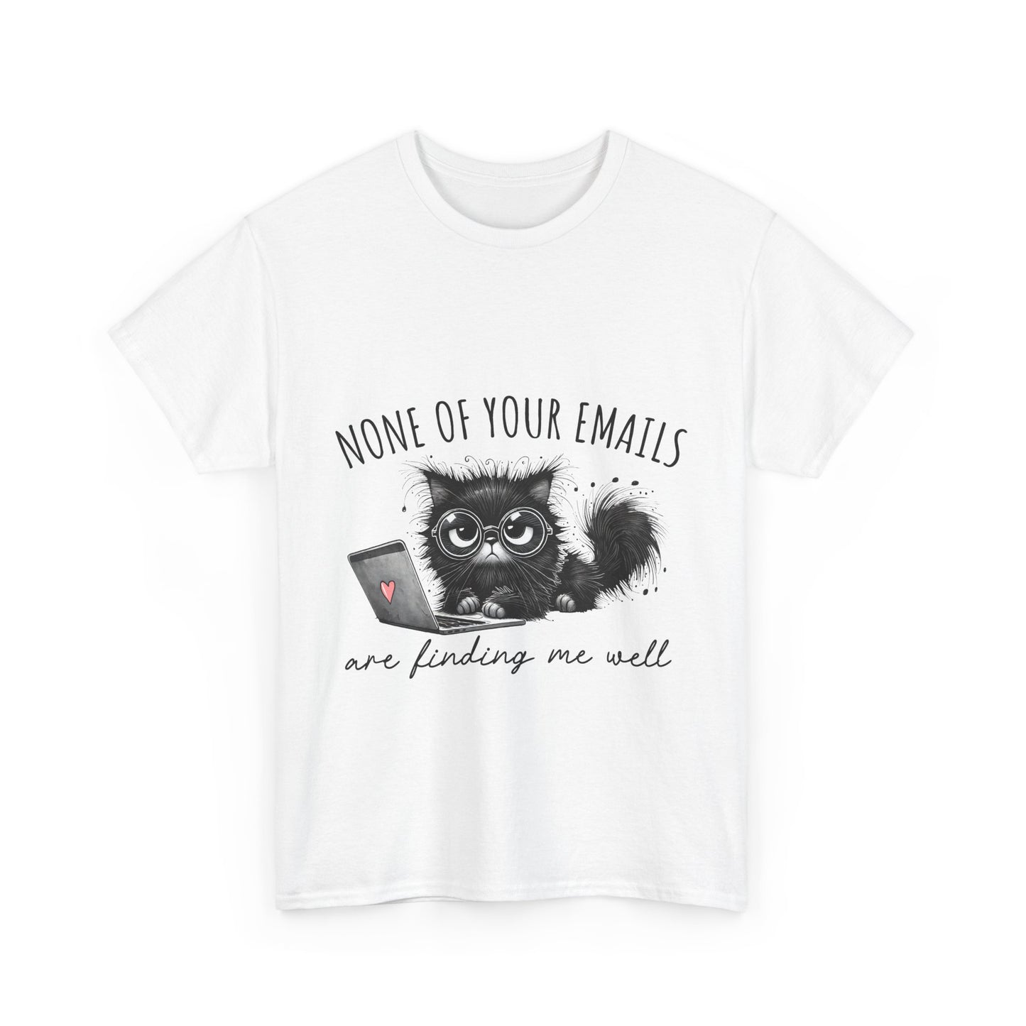 Work From Home Grumpy Cat T-Shirt - None of Your Emails Tee