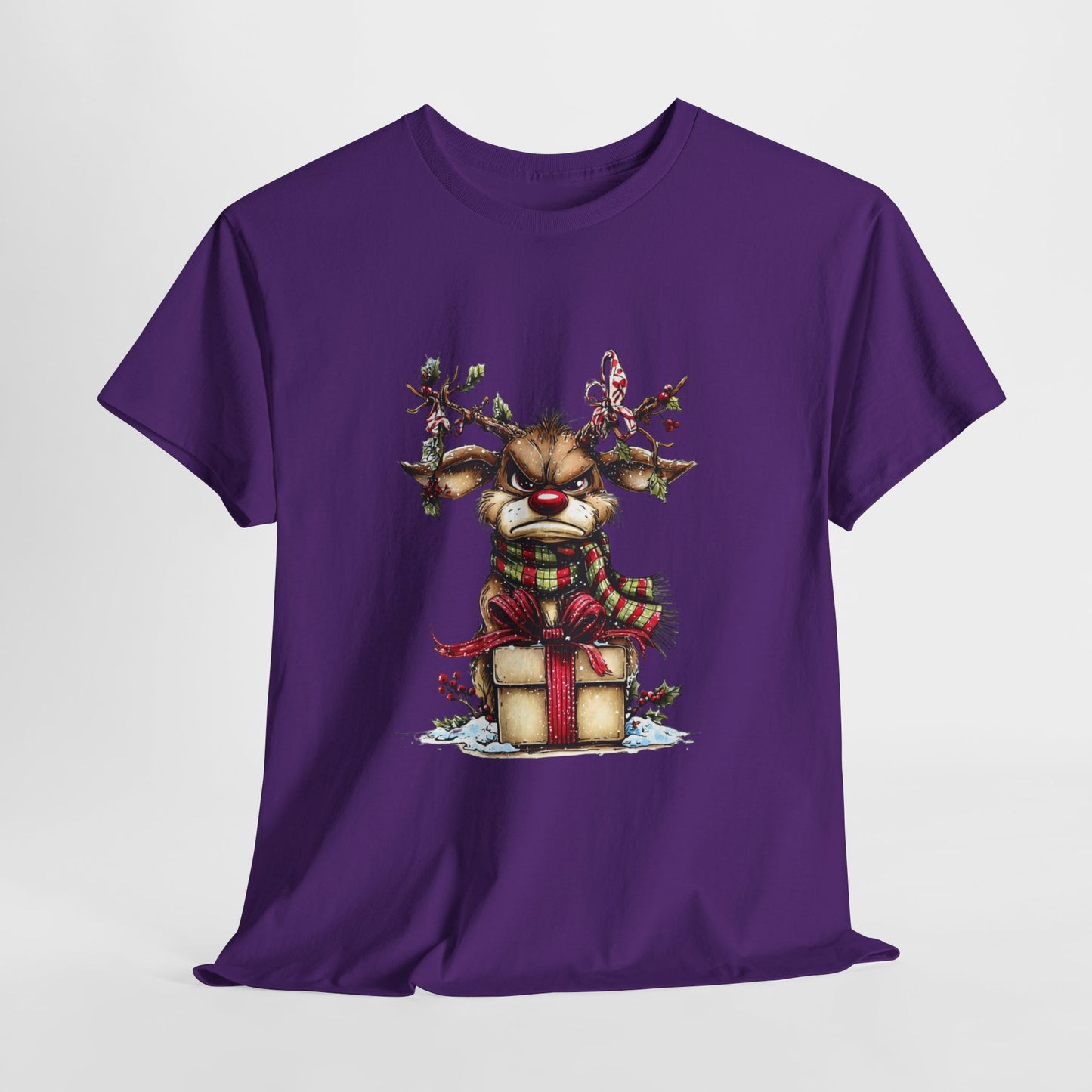 Grumpy Reindeer Gift Box Christmas T-Shirt