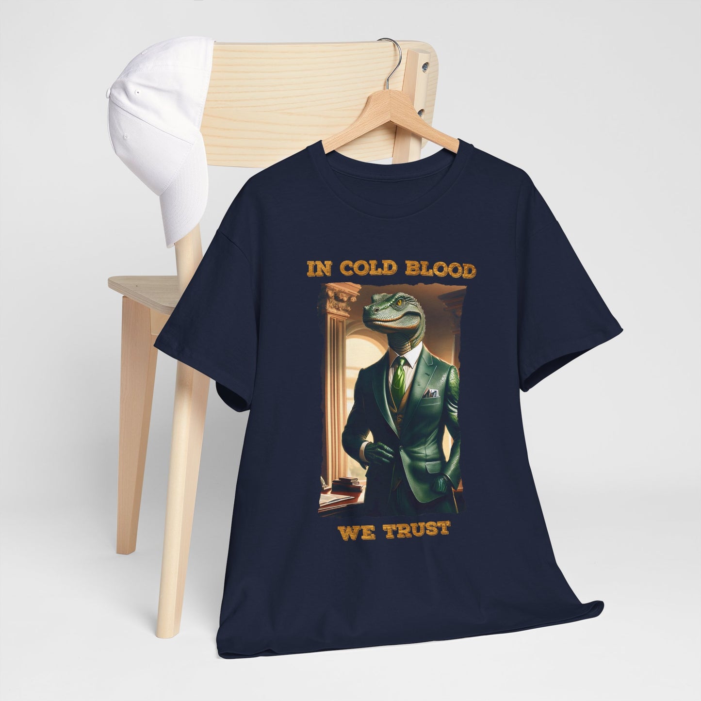 In Cold Blood We Trust Shirt - Reptilian Meme Political Satire Tee