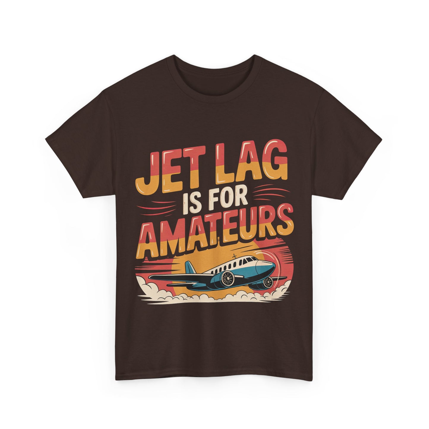 Jet Lag Is For Amateurs T-Shirt - Funny Frequent Flyer Retro Airplane Tee
