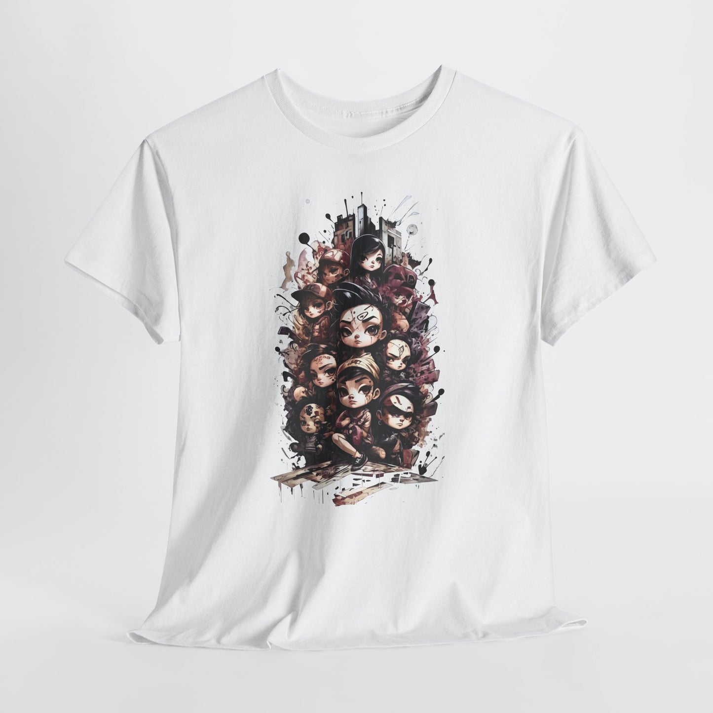 Urban Chibi Crew Anime Shirt - Graffiti Streetwear Manga Tee