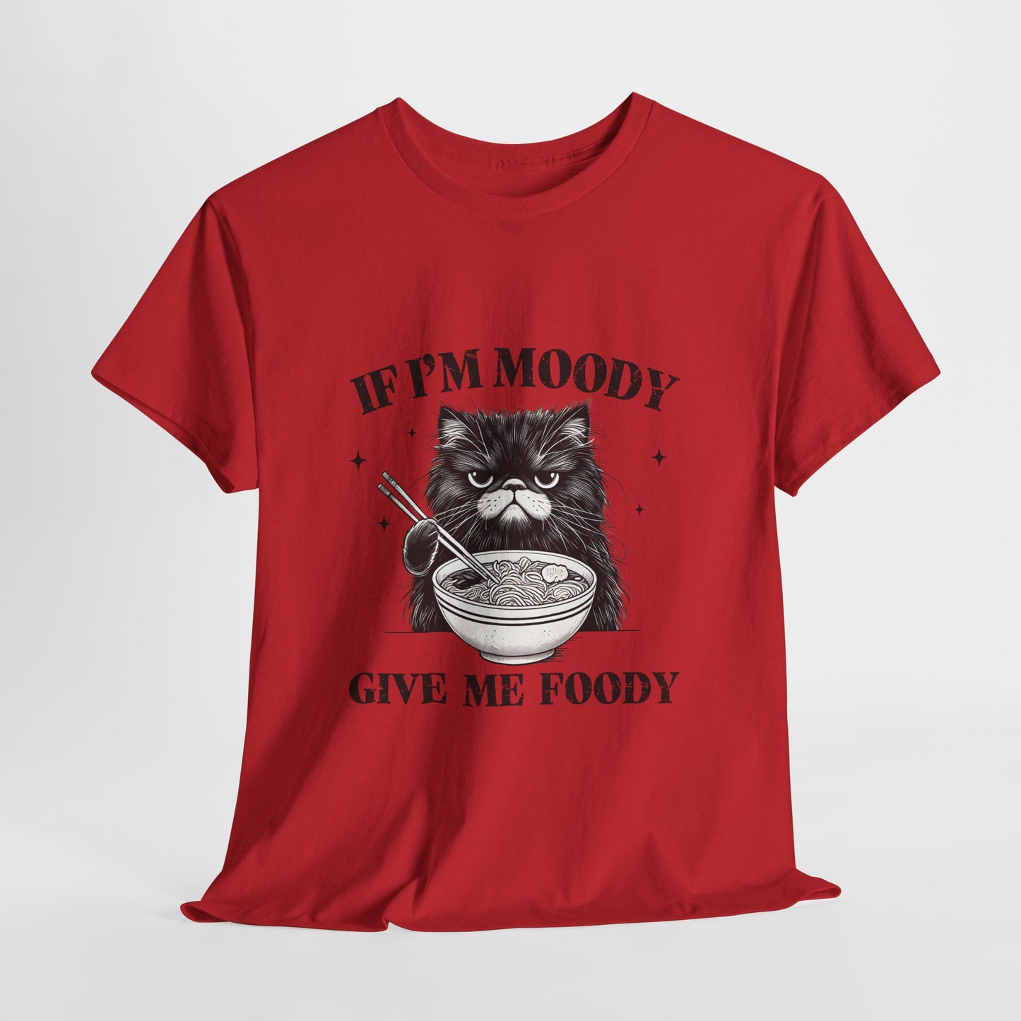 Grumpy Ramen Cat T-Shirt - Moody Kitty Noodles Tee