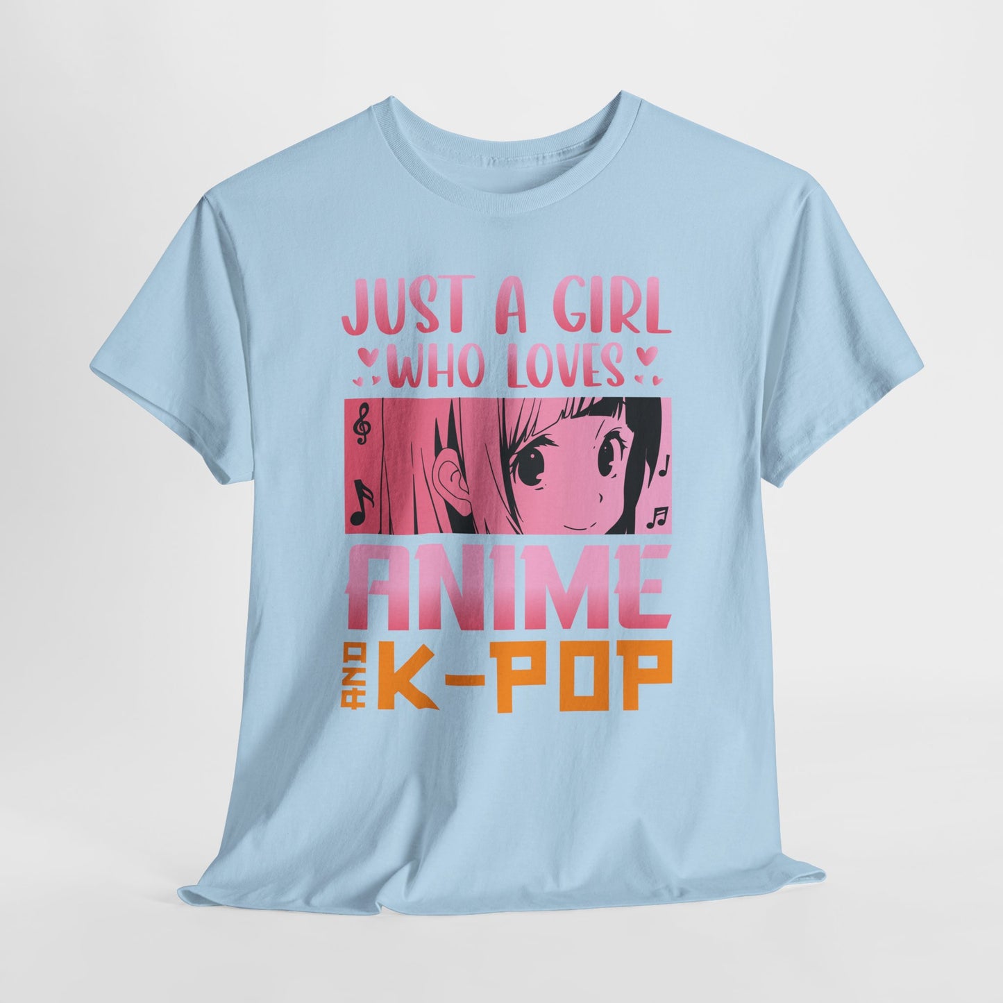 Just a Girl Who Loves Anime and K-Pop Shirt - Kawaii Manga Tee