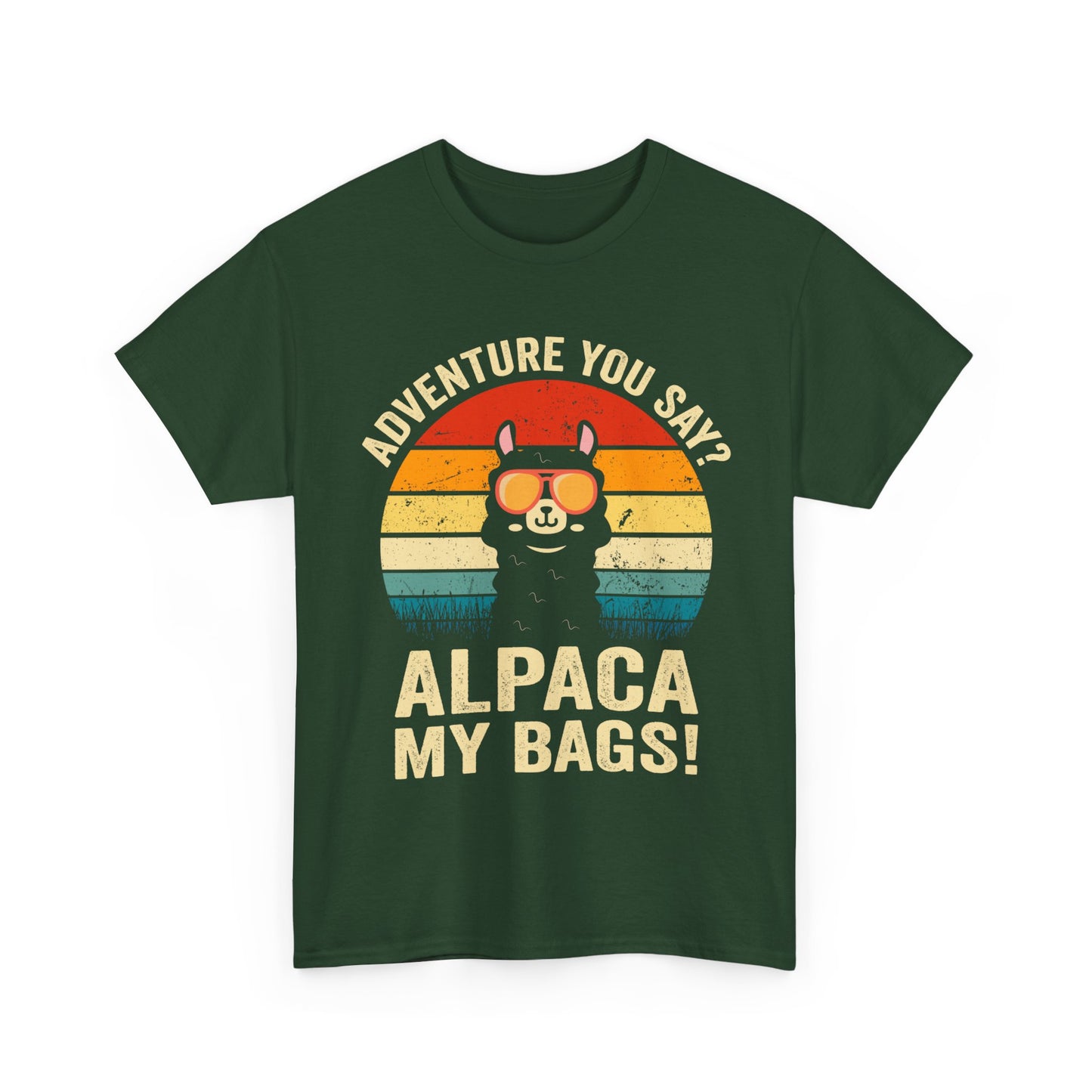 Alpaca My Bags T-Shirt - Funny Llama Travel Retro Sunset Tee