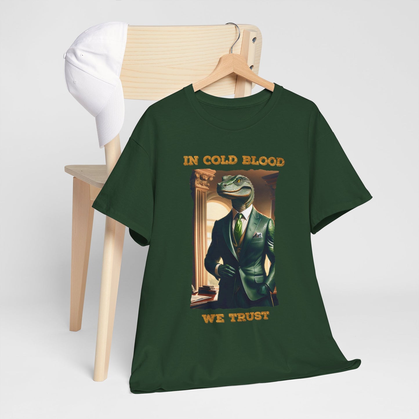 In Cold Blood We Trust Shirt - Reptilian Meme Political Satire Tee
