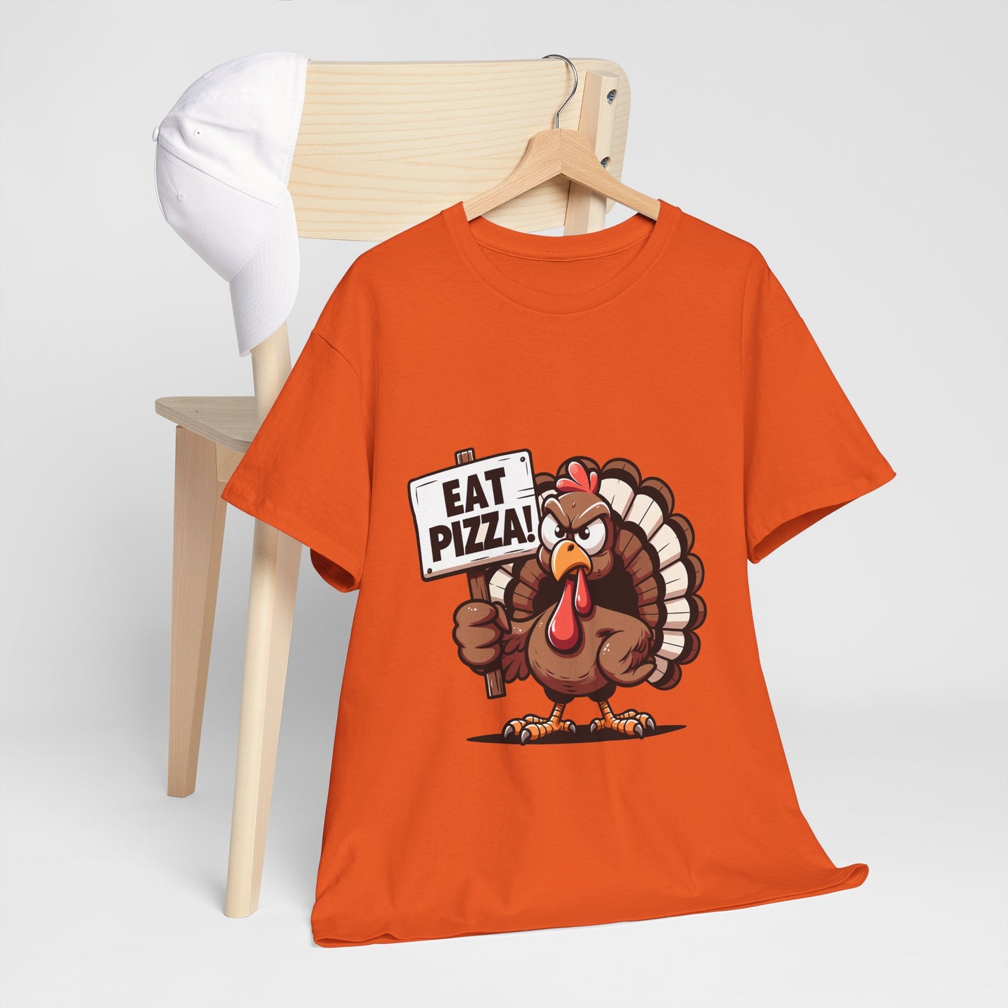 Eat Pizza Turkey T-Shirt - Funny Thanksgiving Anti-Turkey Pizza Lover Tee