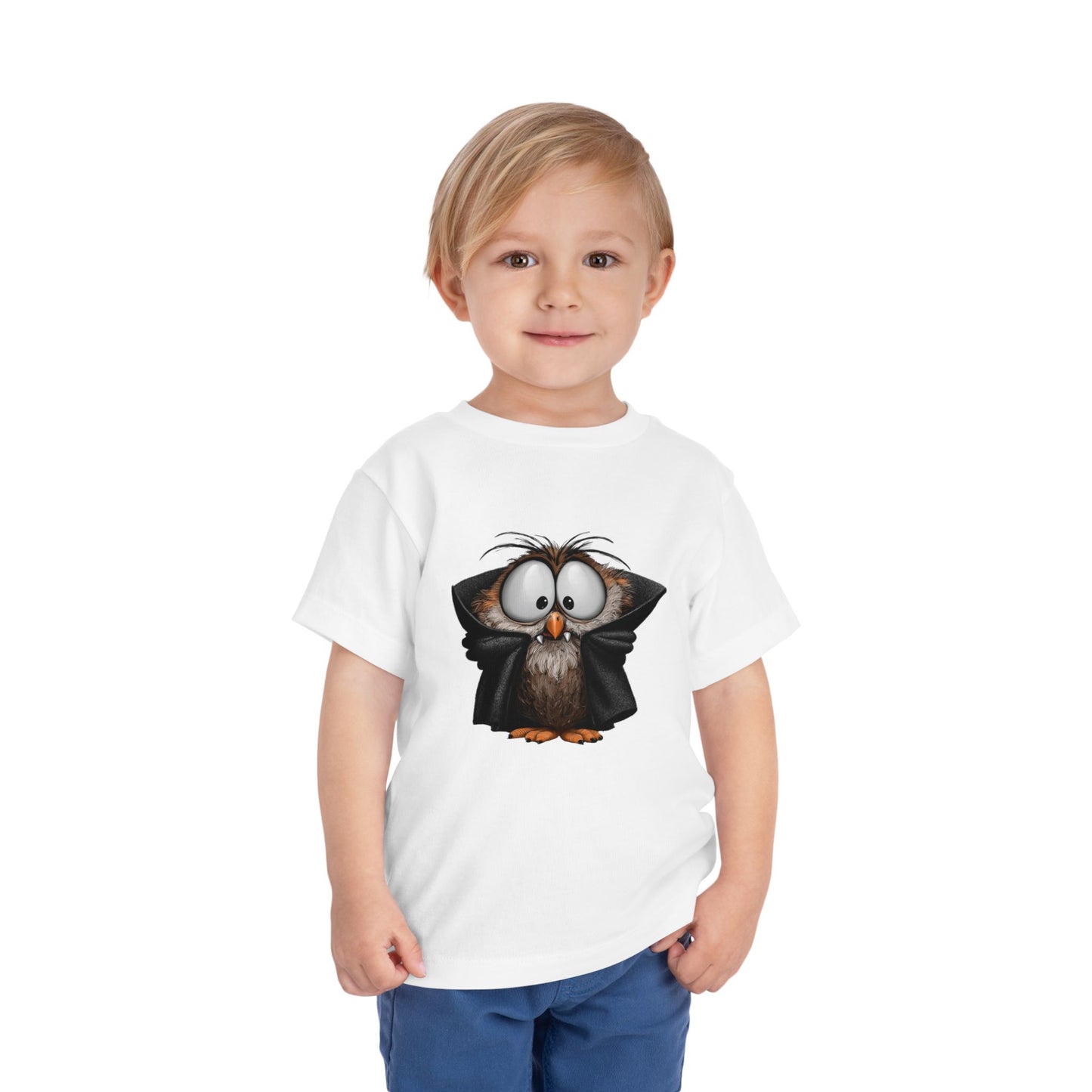 Vampire Owl Kids T-Shirt - Cute Big Eyes Toddler Halloween Tee