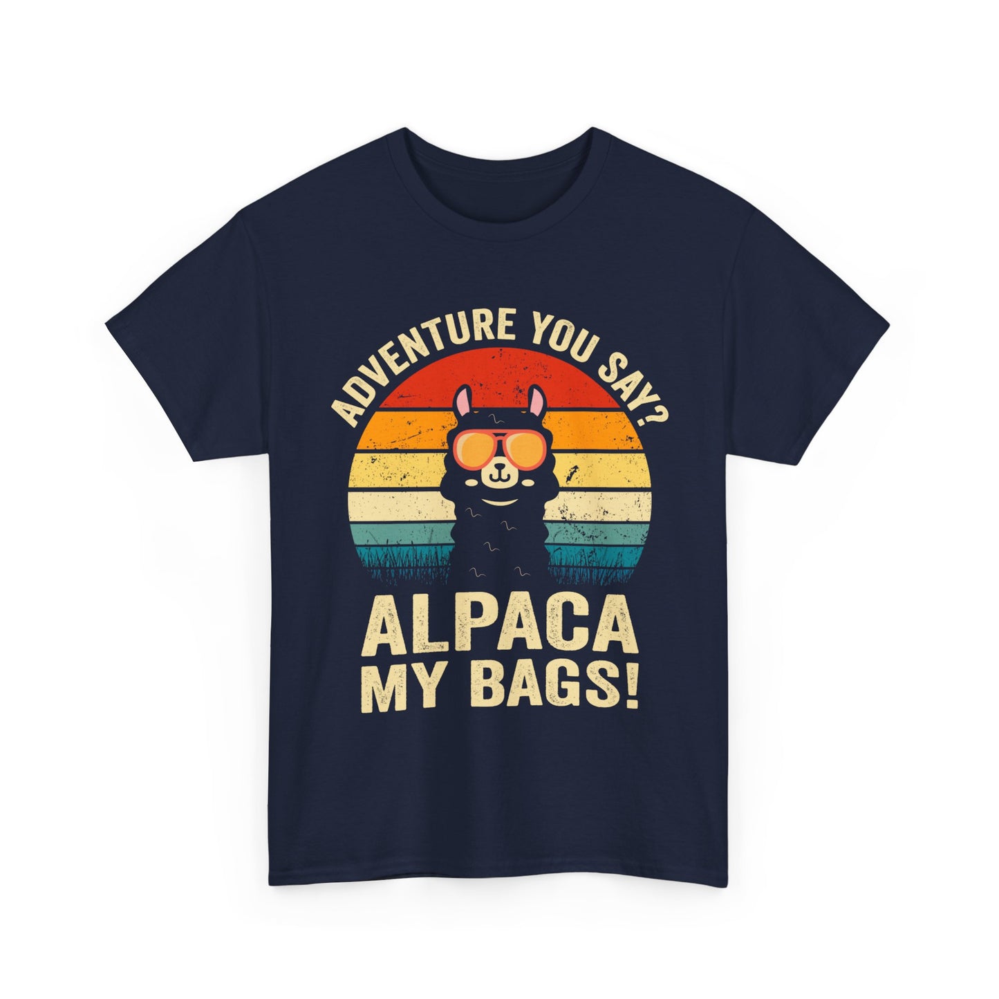 Alpaca My Bags T-Shirt - Funny Llama Travel Retro Sunset Tee