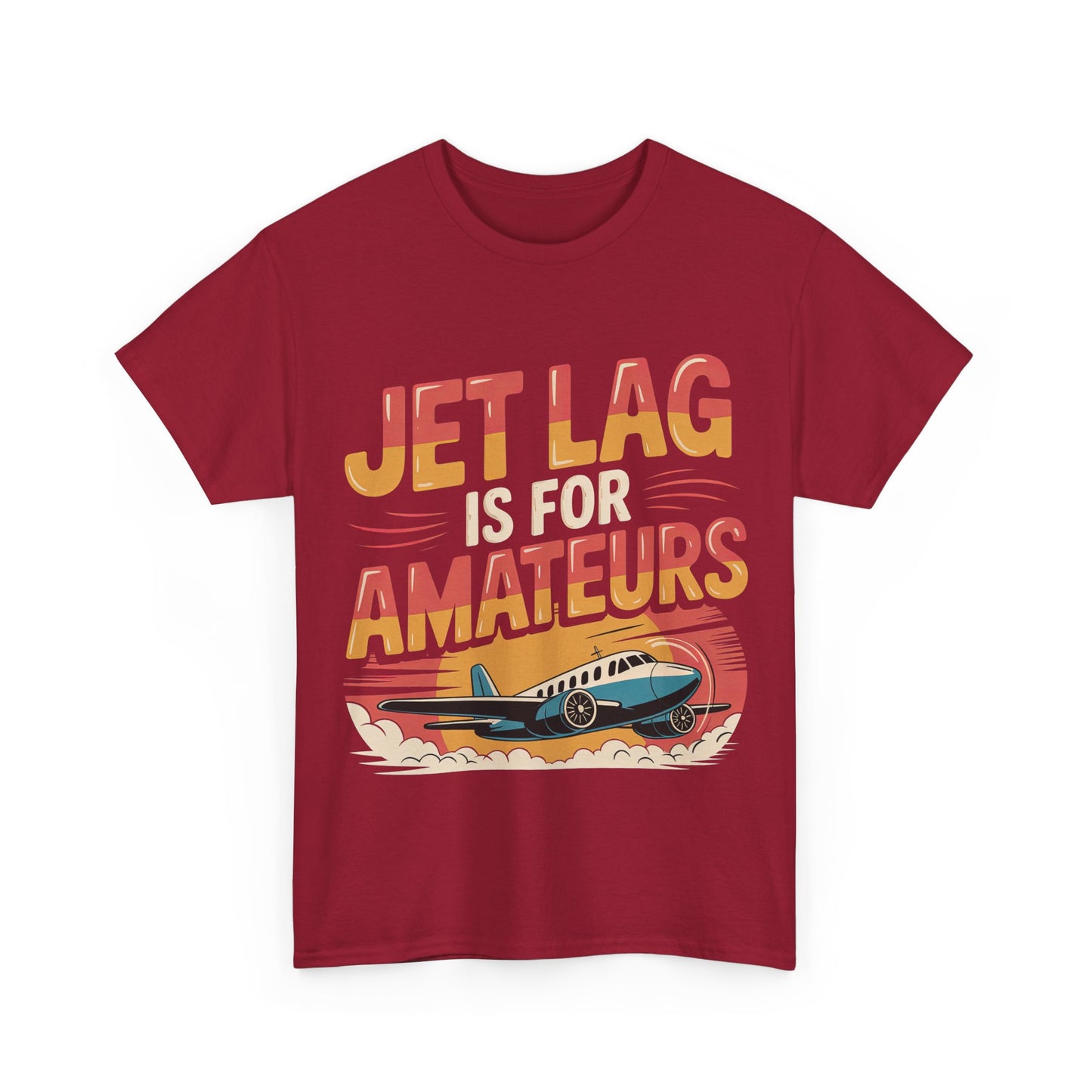 Jet Lag Is For Amateurs T-Shirt - Funny Frequent Flyer Retro Airplane Tee