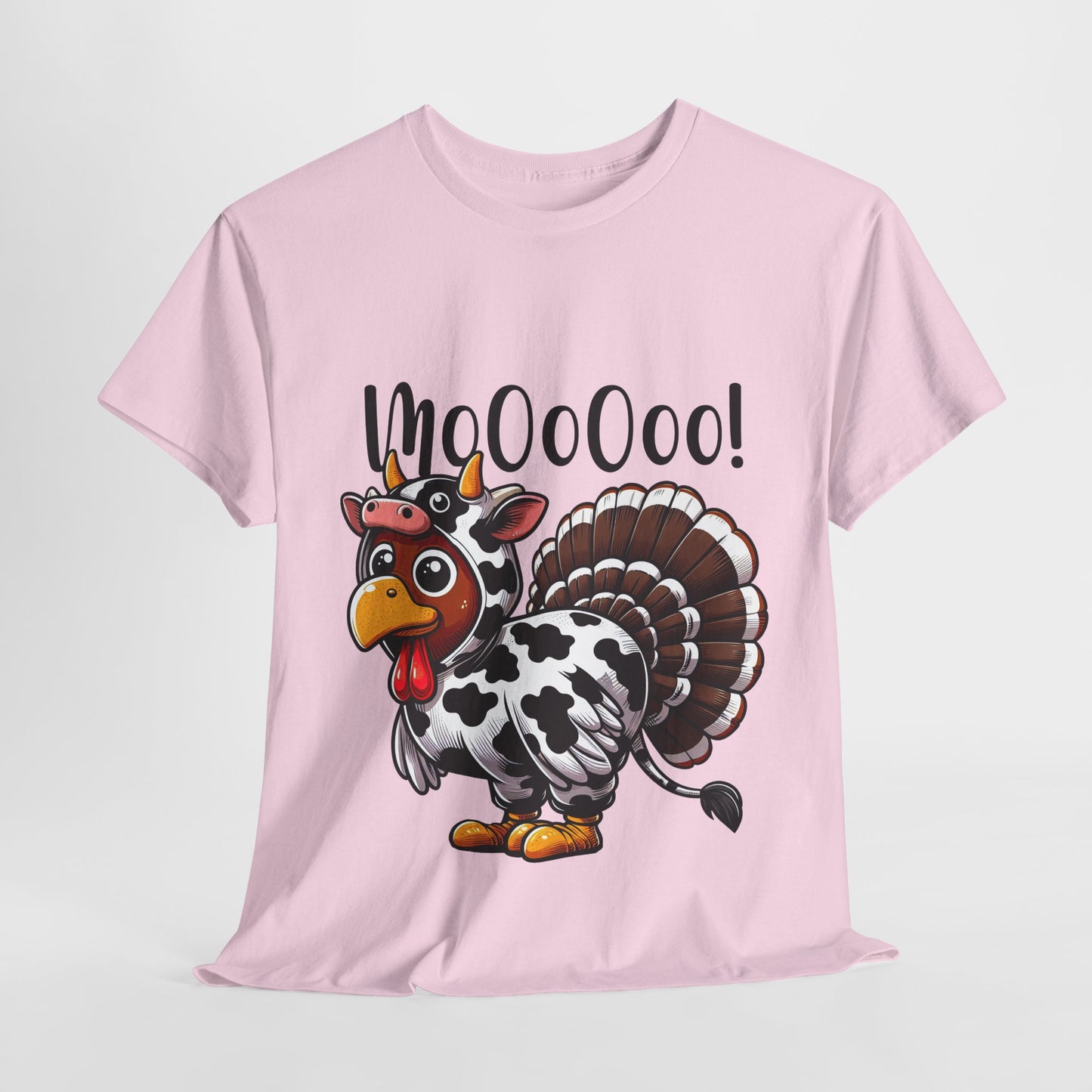 Turkey Moo T-Shirt - Funny Thanksgiving Cow Costume Tee