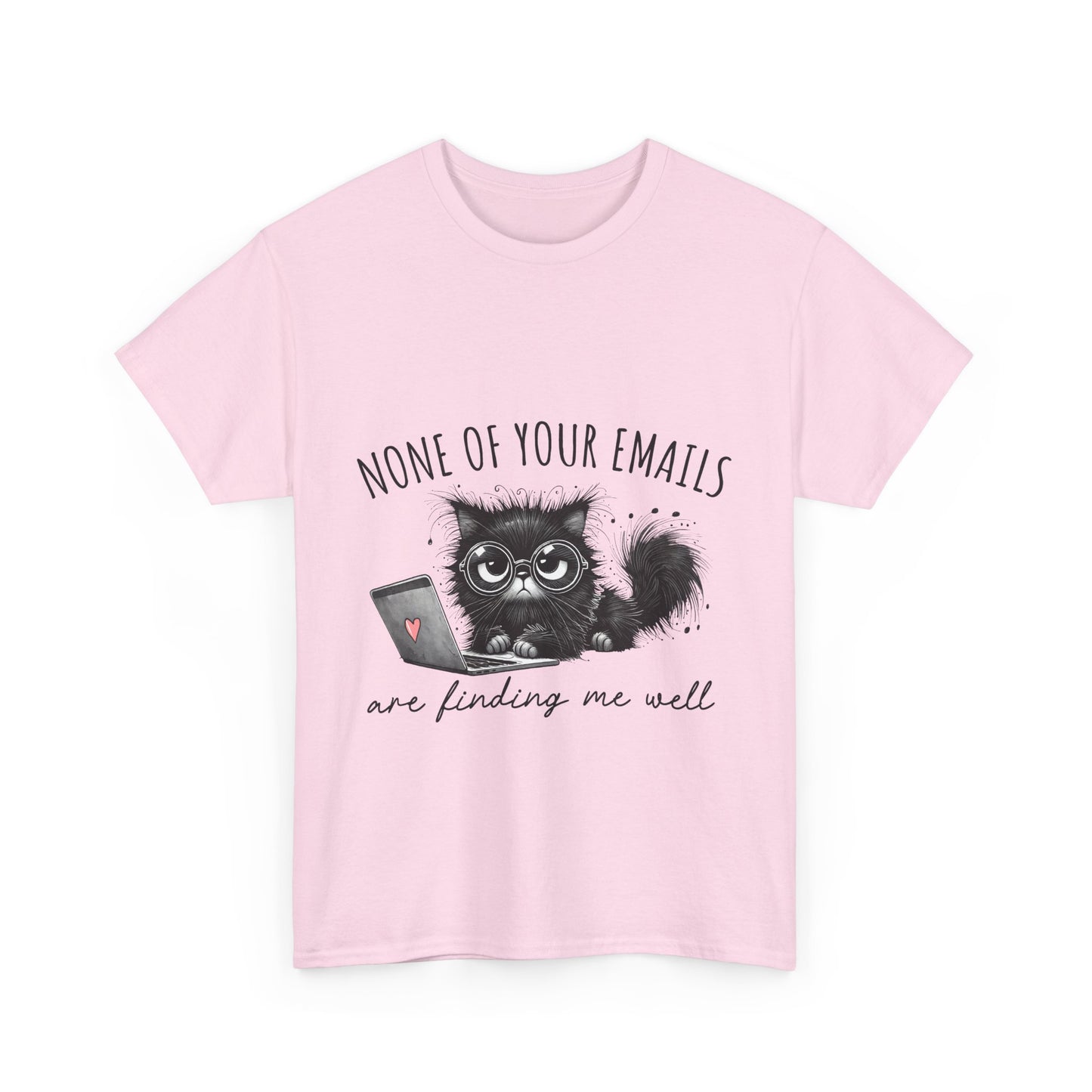 Work From Home Grumpy Cat T-Shirt - None of Your Emails Tee