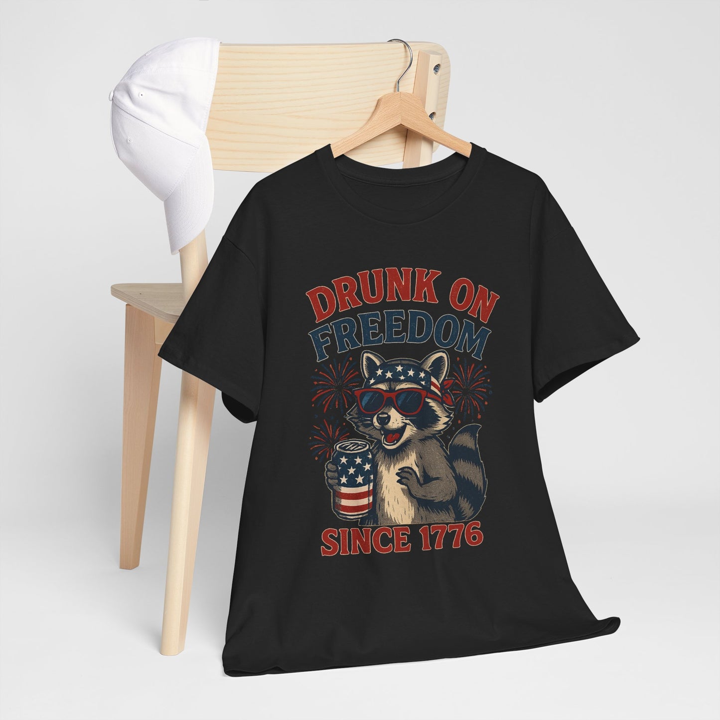 Drunk on Freedom Since 1776 T-Shirt - Funny Patriotic 4th of July Tee