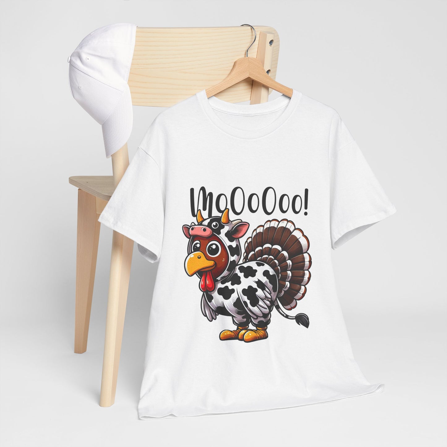 Turkey Moo T-Shirt - Funny Thanksgiving Cow Costume Tee