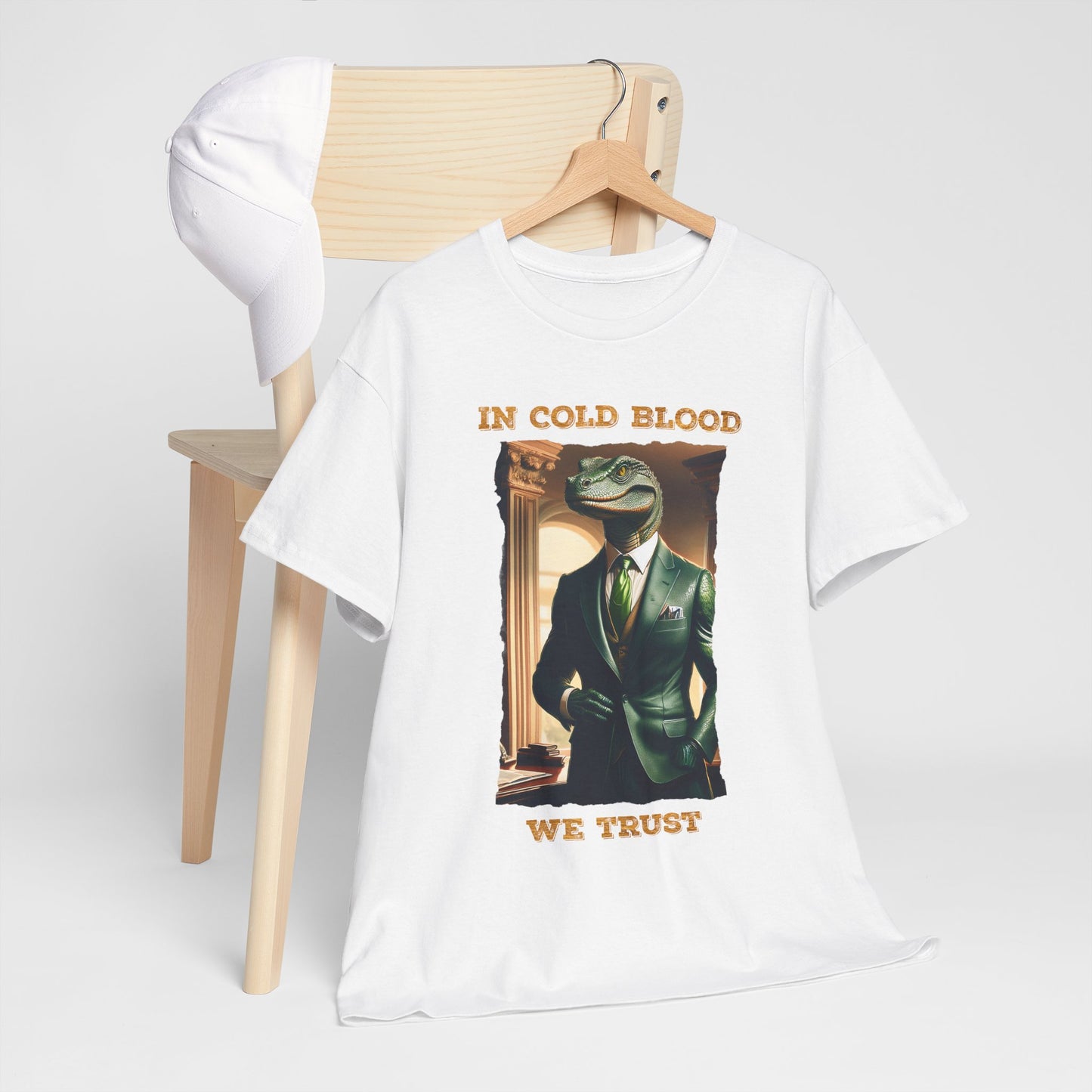 In Cold Blood We Trust Shirt - Reptilian Meme Political Satire Tee