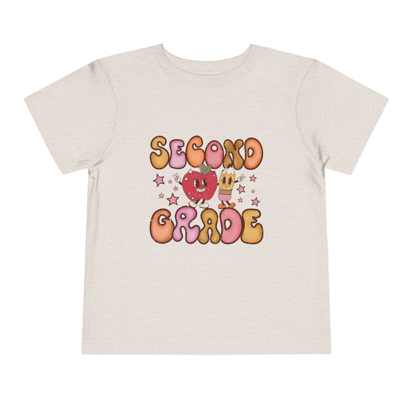 Second Grade Bubble Letters T-Shirt | Cute Retro Kawaii Back to School Kids Tee