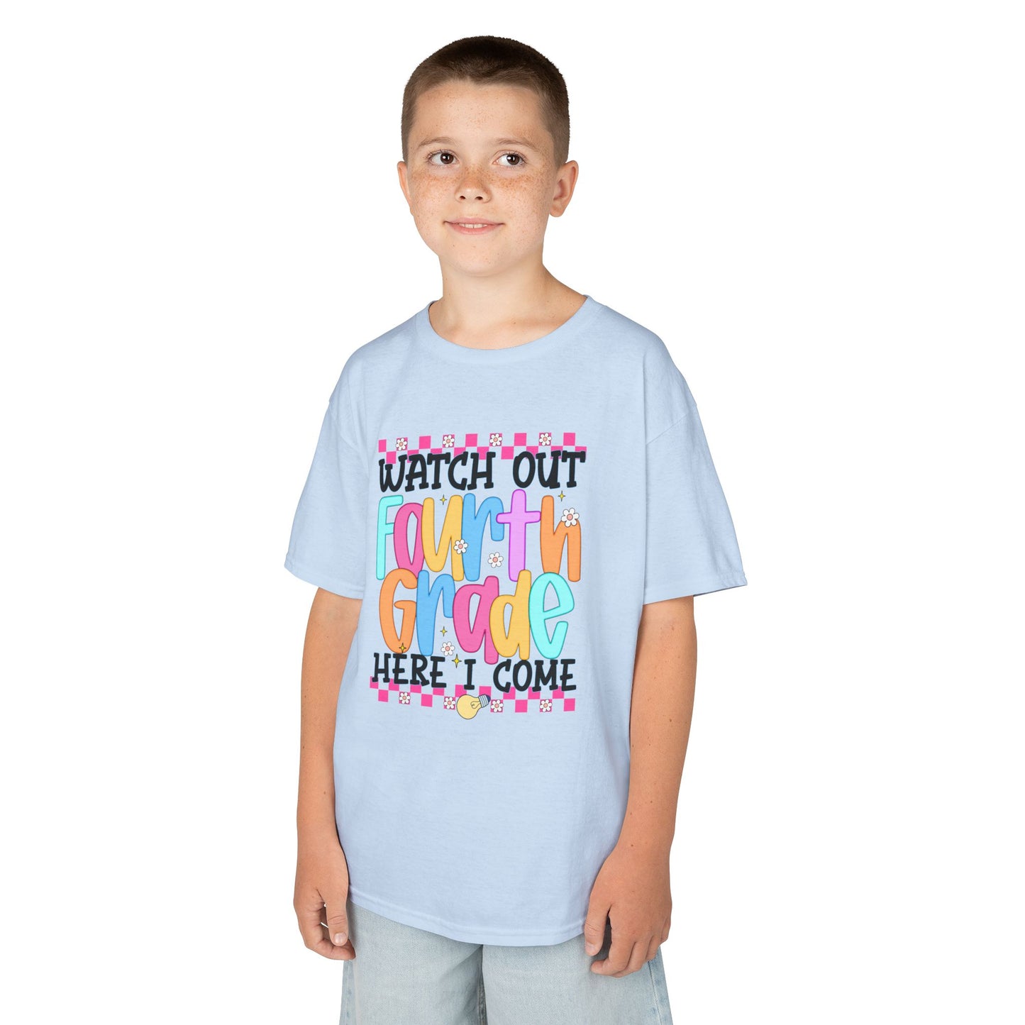 Watch Out Fourth Grade Shirt - Funny Kids Back to School Tee, Heavy Cotton 4th Grade Shirt, First Day of School Outfit