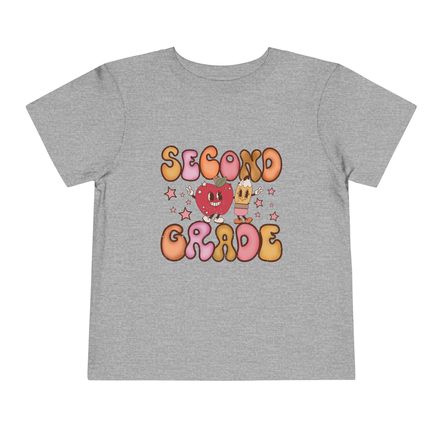 Second Grade Bubble Letters T-Shirt | Cute Retro Kawaii Back to School Kids Tee