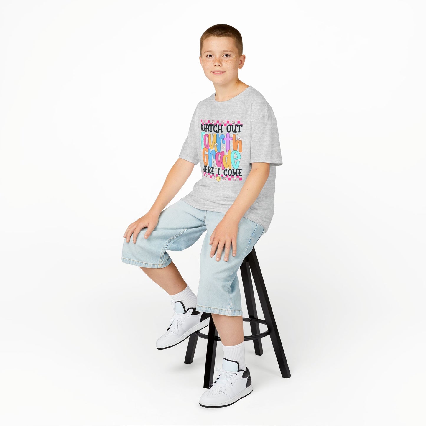 Watch Out Fourth Grade Shirt - Funny Kids Back to School Tee, Heavy Cotton 4th Grade Shirt, First Day of School Outfit