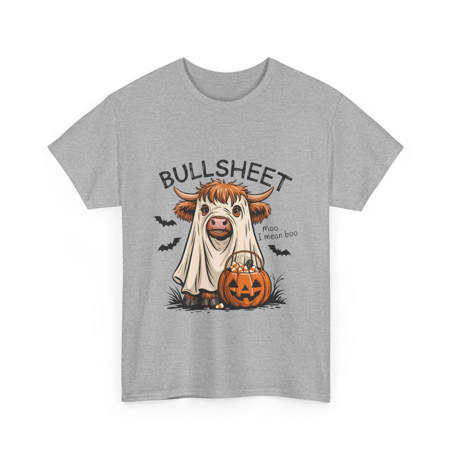 Funny Highland Cow Halloween T-Shirt - Ghost Costume Cow Tee