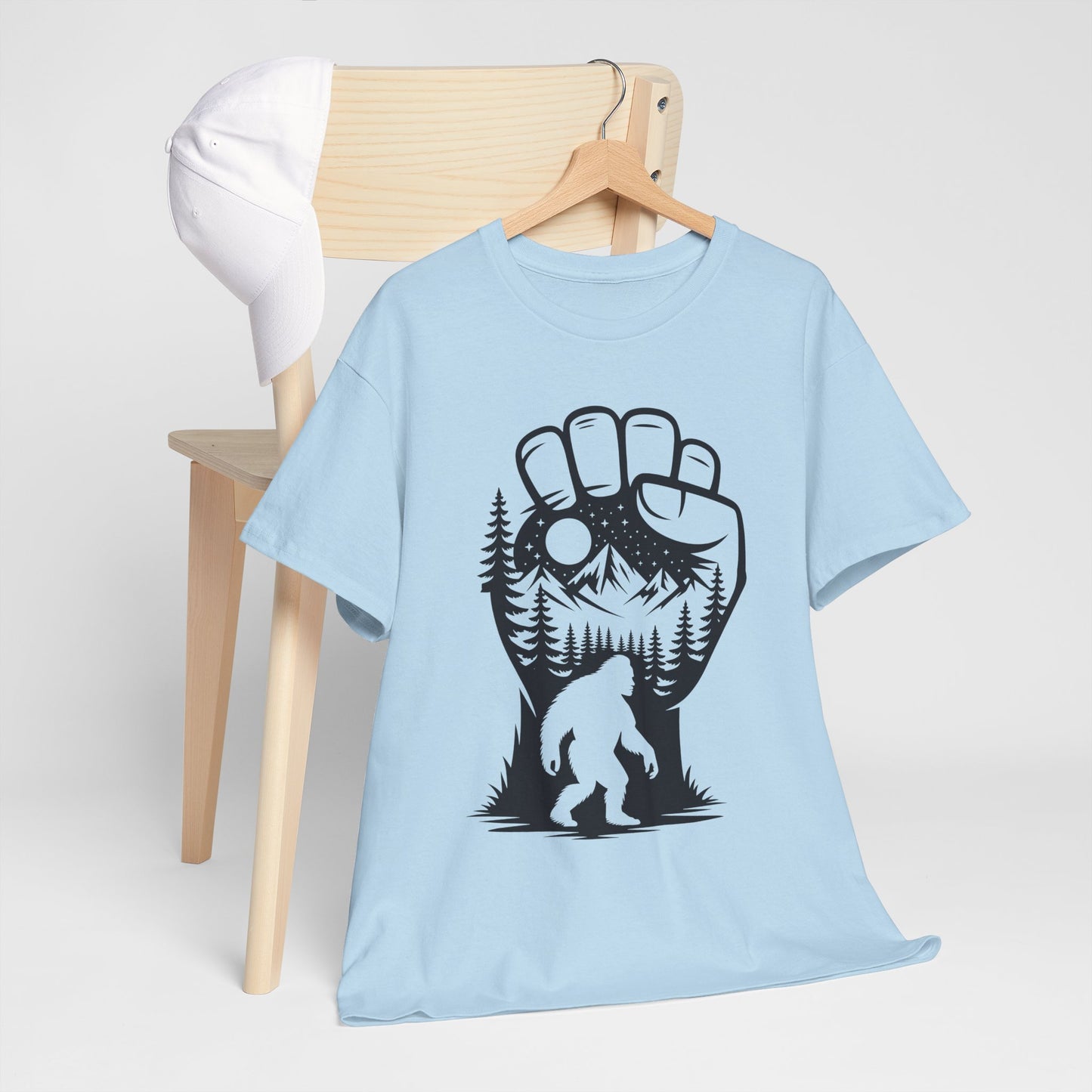 Bigfoot Forest Silhouette T-Shirt - Sasquatch Mountain Tee
