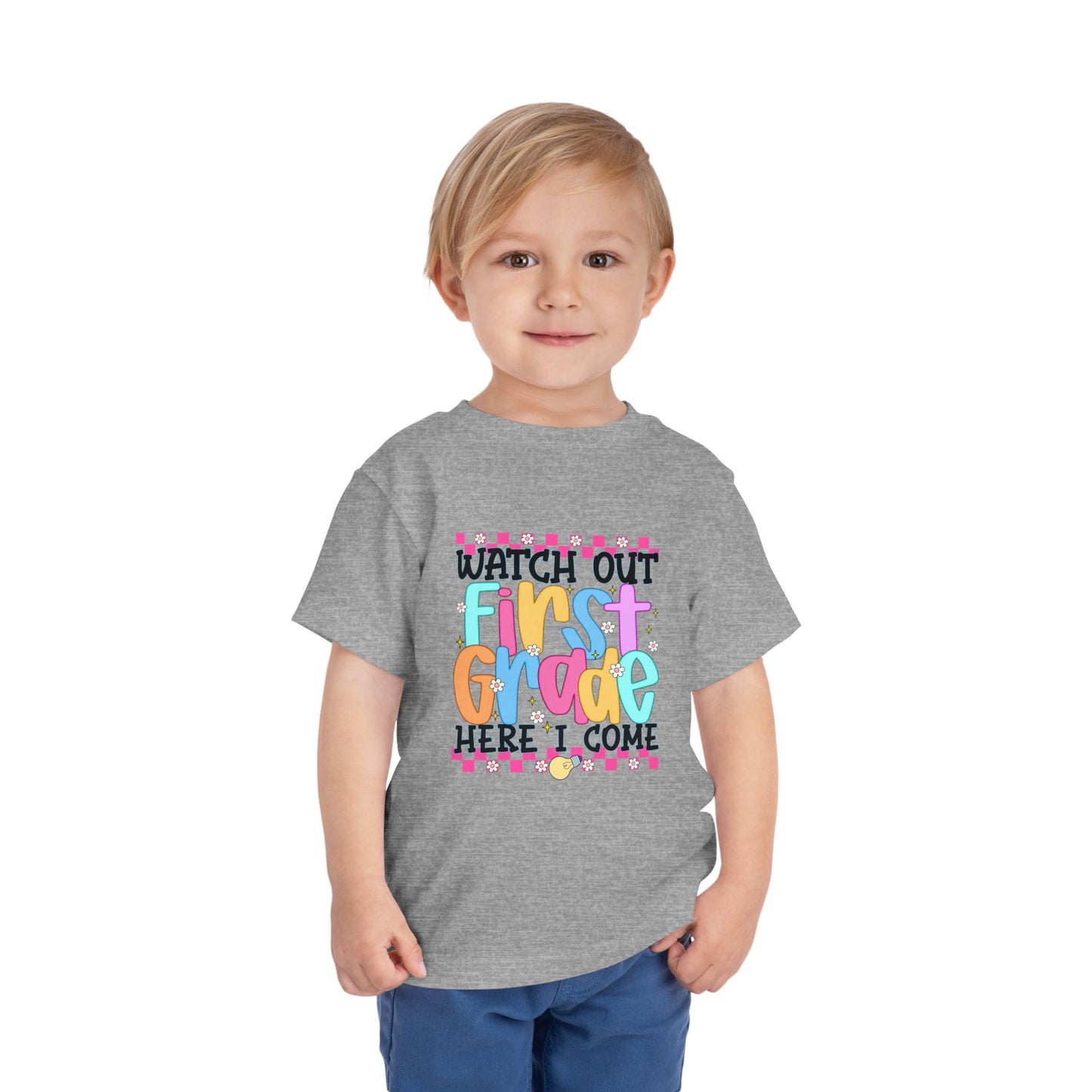 Watch Out First Grade Shirt - Fun Toddler Tee for Back to School, Colorful First Day Outfit for Kids, 1st Grade Here I Come Gift Idea