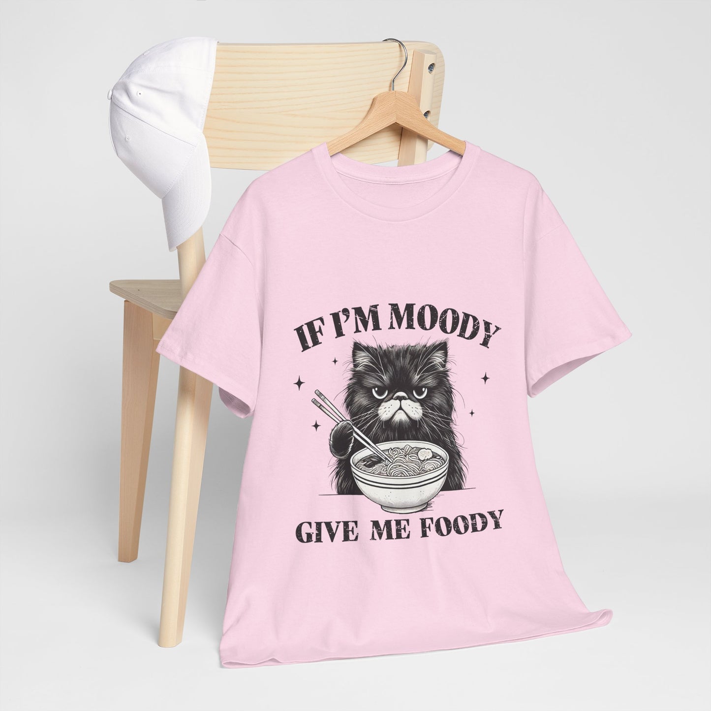 Grumpy Ramen Cat T-Shirt - Moody Kitty Noodles Tee