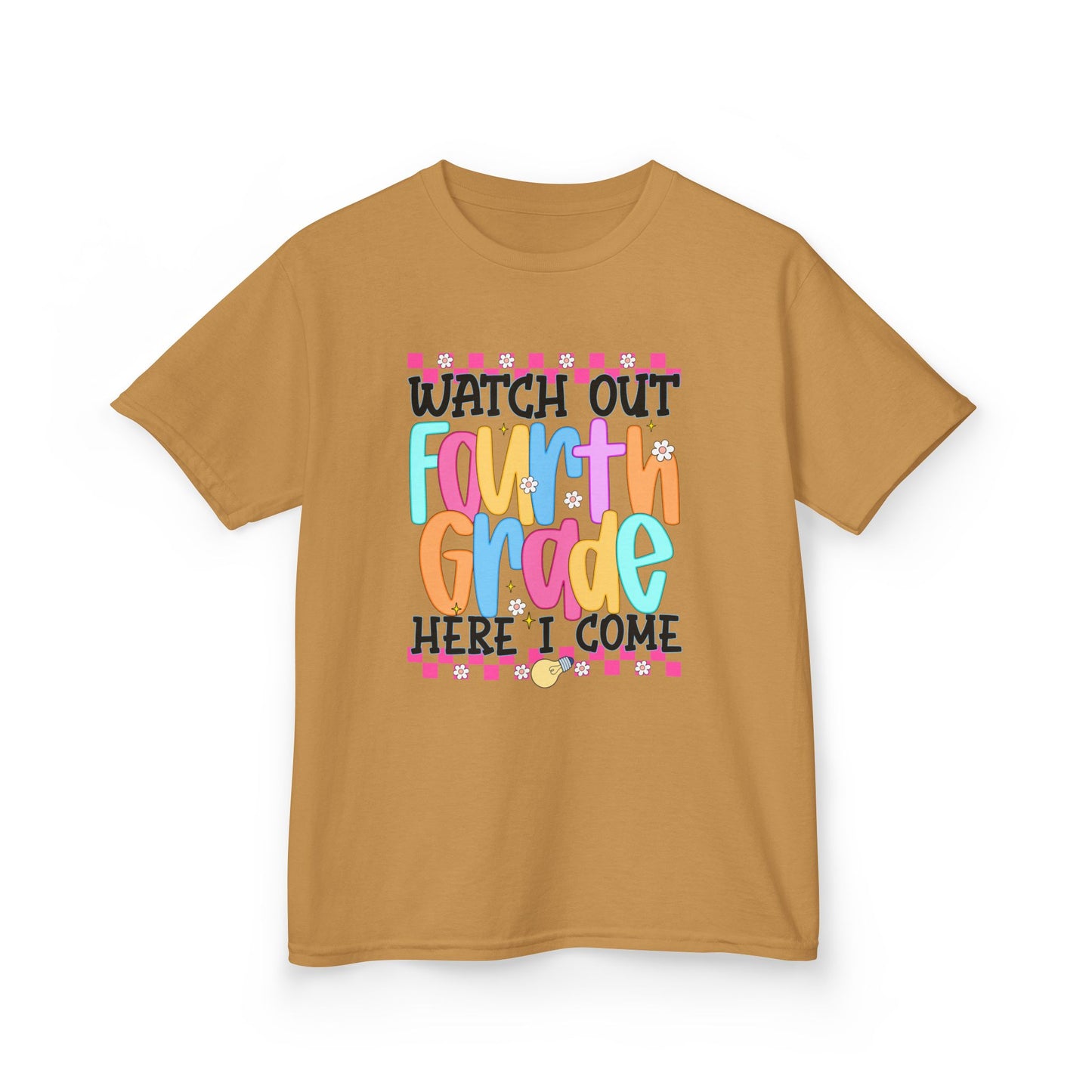 Watch Out Fourth Grade Shirt - Funny Kids Back to School Tee, Heavy Cotton 4th Grade Shirt, First Day of School Outfit