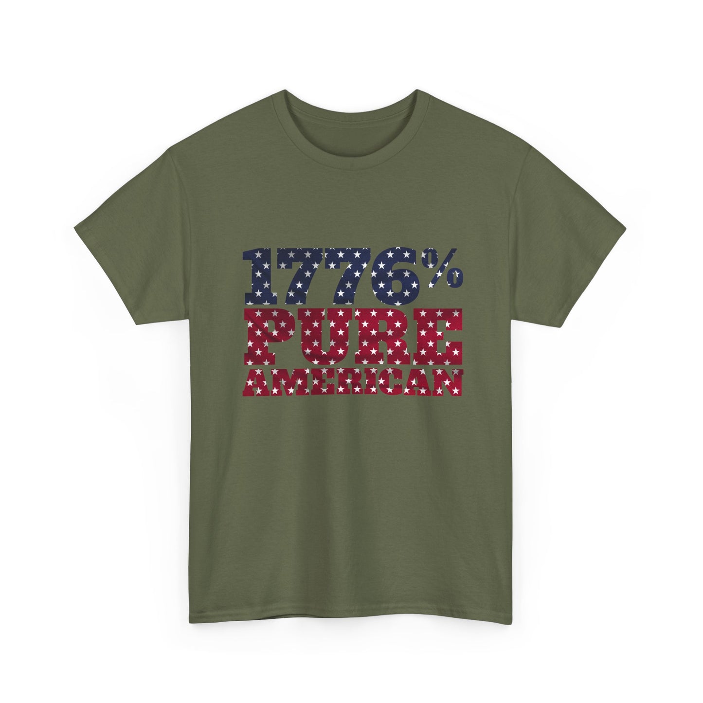 1776 Pure American T-Shirt - Vintage Patriotic USA 4th of July Tee
