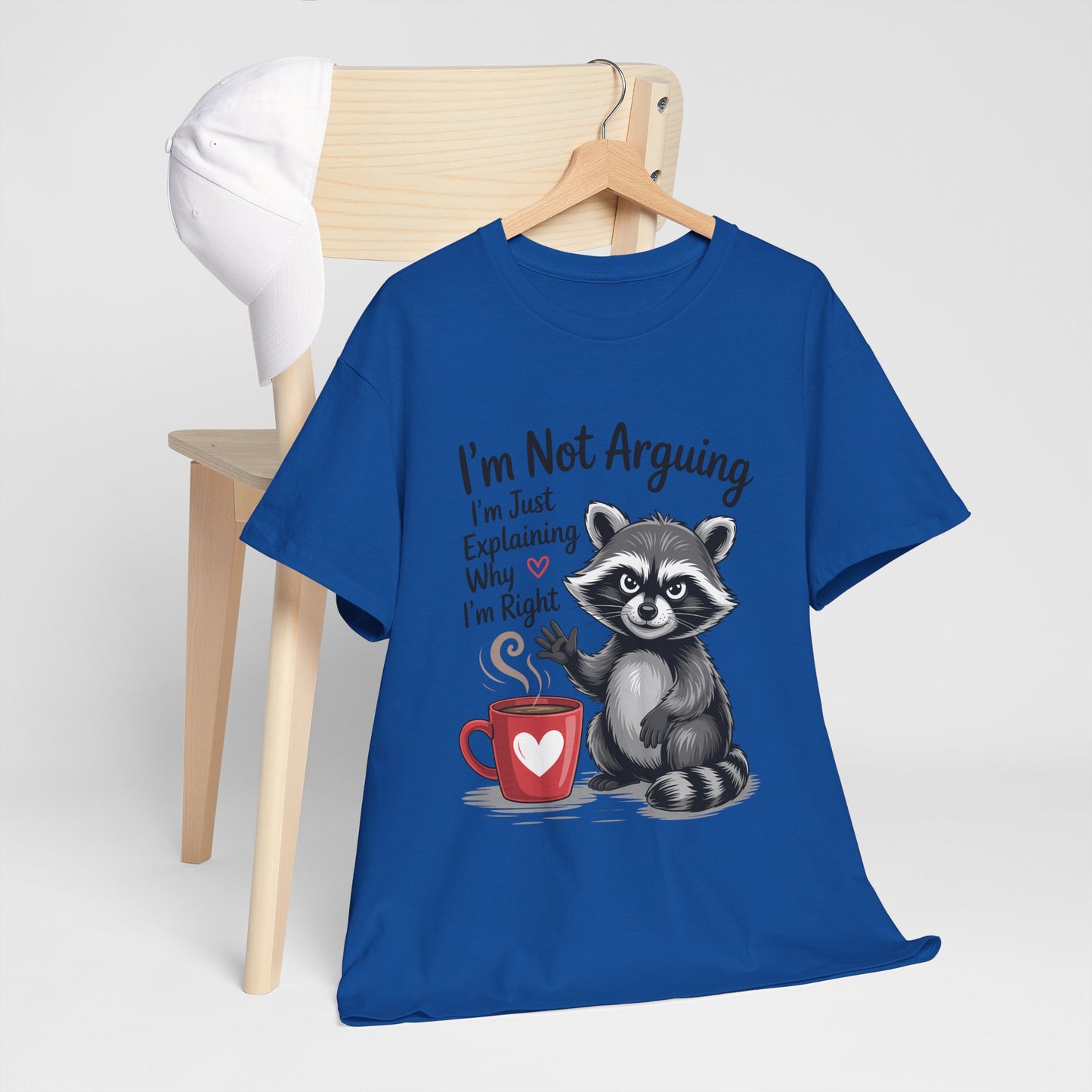 I'm Not Arguing Raccoon Coffee T-Shirt - Funny Caffeine Tee