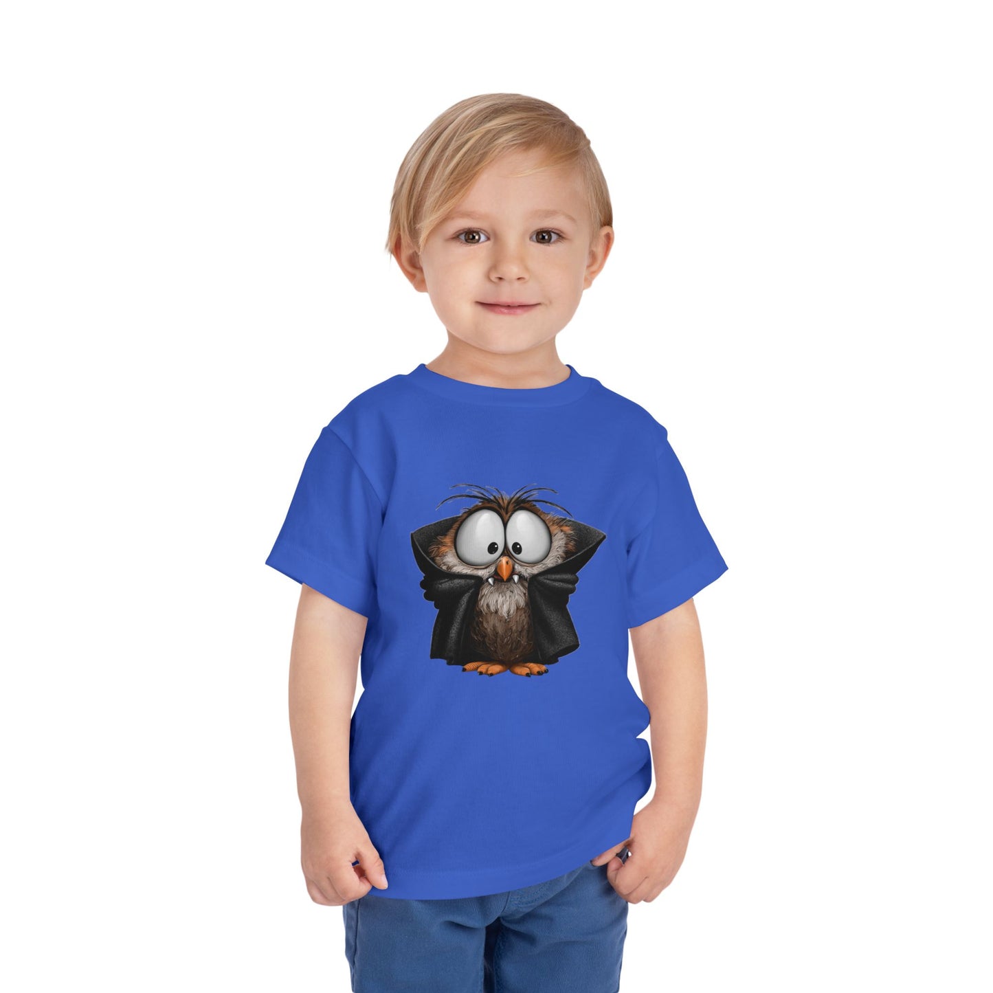 Vampire Owl Kids T-Shirt - Cute Big Eyes Toddler Halloween Tee