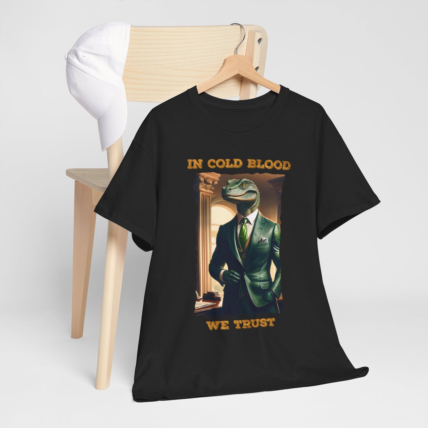In Cold Blood We Trust Shirt - Reptilian Meme Political Satire Tee