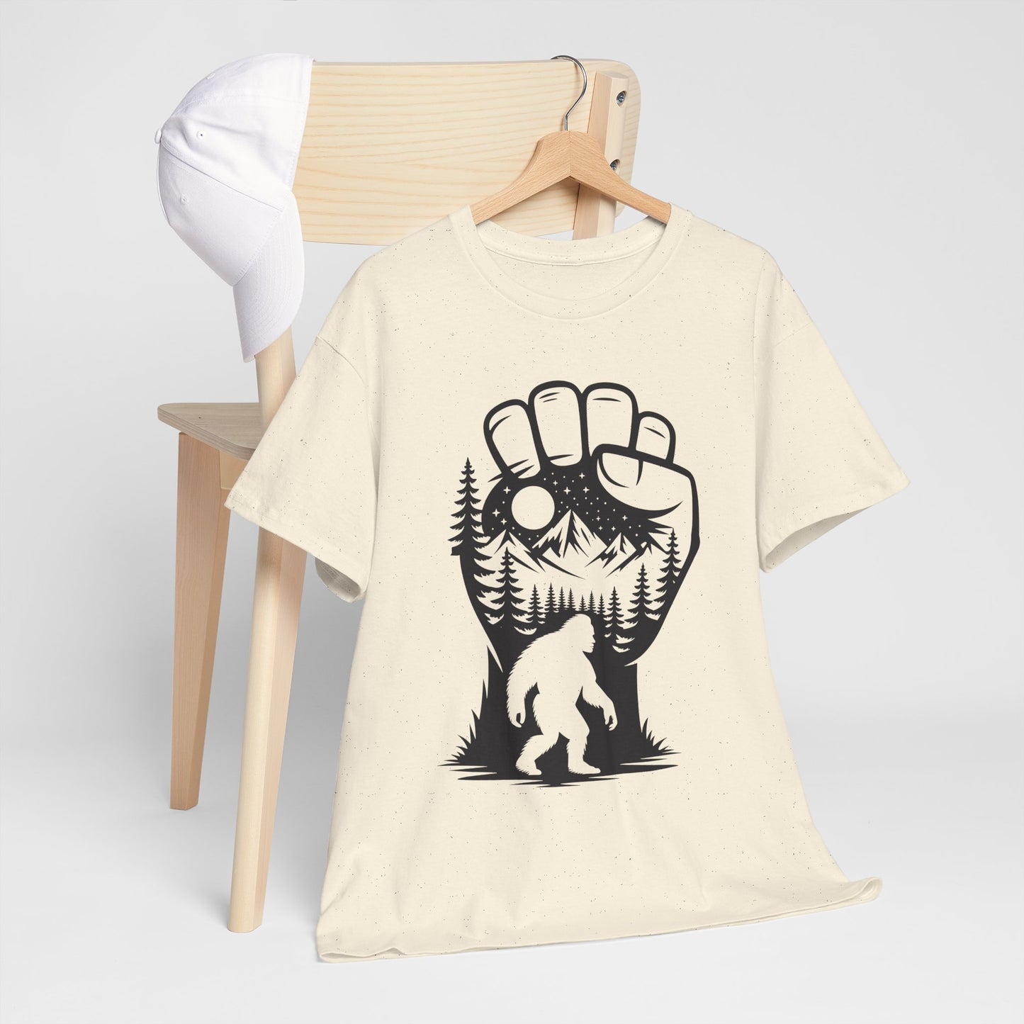 Bigfoot Forest Silhouette T-Shirt - Sasquatch Mountain Tee