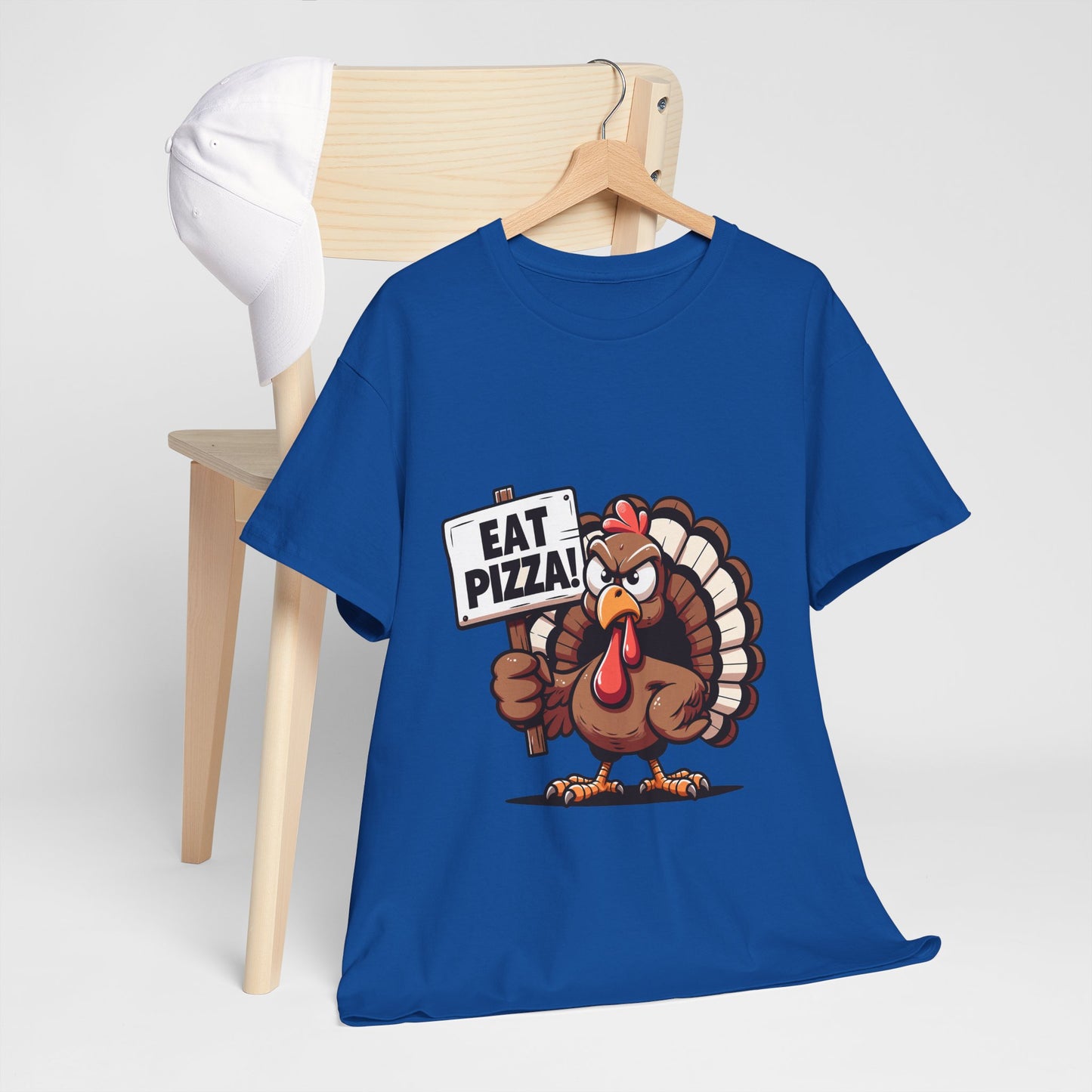 Eat Pizza Turkey T-Shirt - Funny Thanksgiving Anti-Turkey Pizza Lover Tee