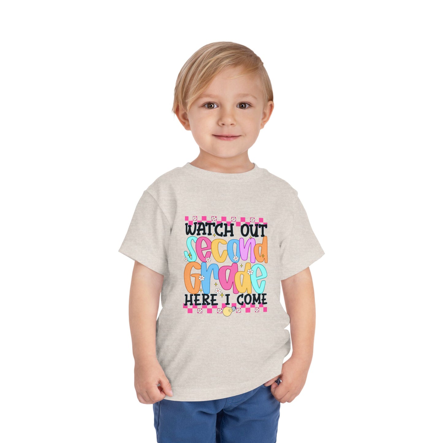 Watch Out Second Grade Shirt - Colorful Back to School Tee for Kids, 2nd Grade Here I Come Shirt, Funny First Day Outfit Idea