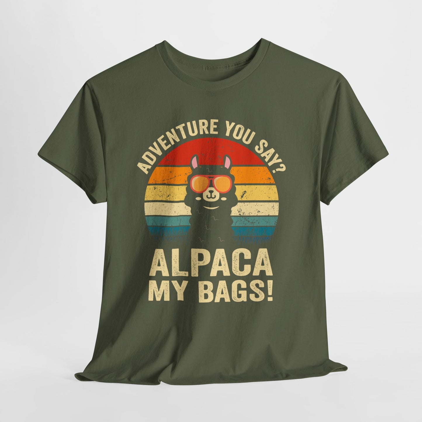 Alpaca My Bags T-Shirt - Funny Llama Travel Retro Sunset Tee