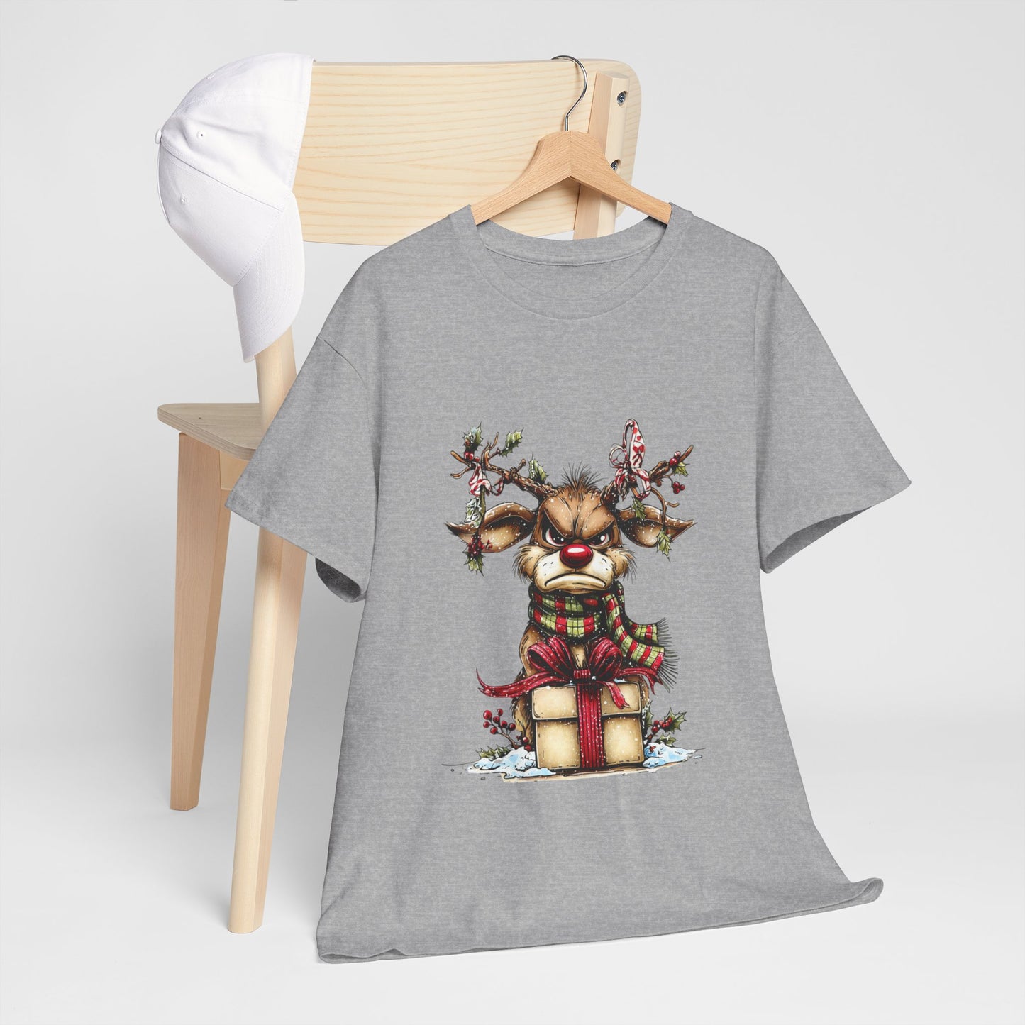 Grumpy Reindeer Gift Box Christmas T-Shirt
