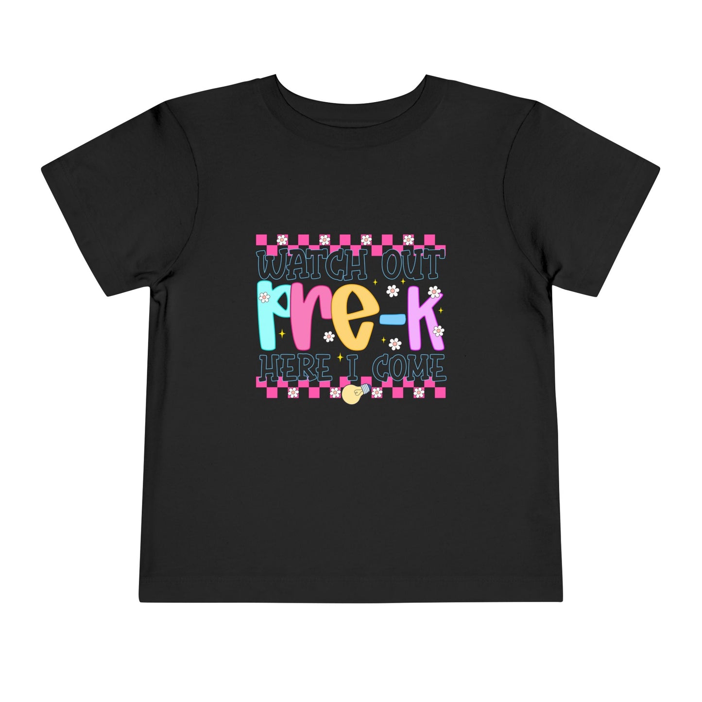 Watch Out Pre-K Shirt - Cute Toddler Back to School Tee, Preschool Here I Come Shirt for Kids, Colorful First Day of Pre-K Outfit