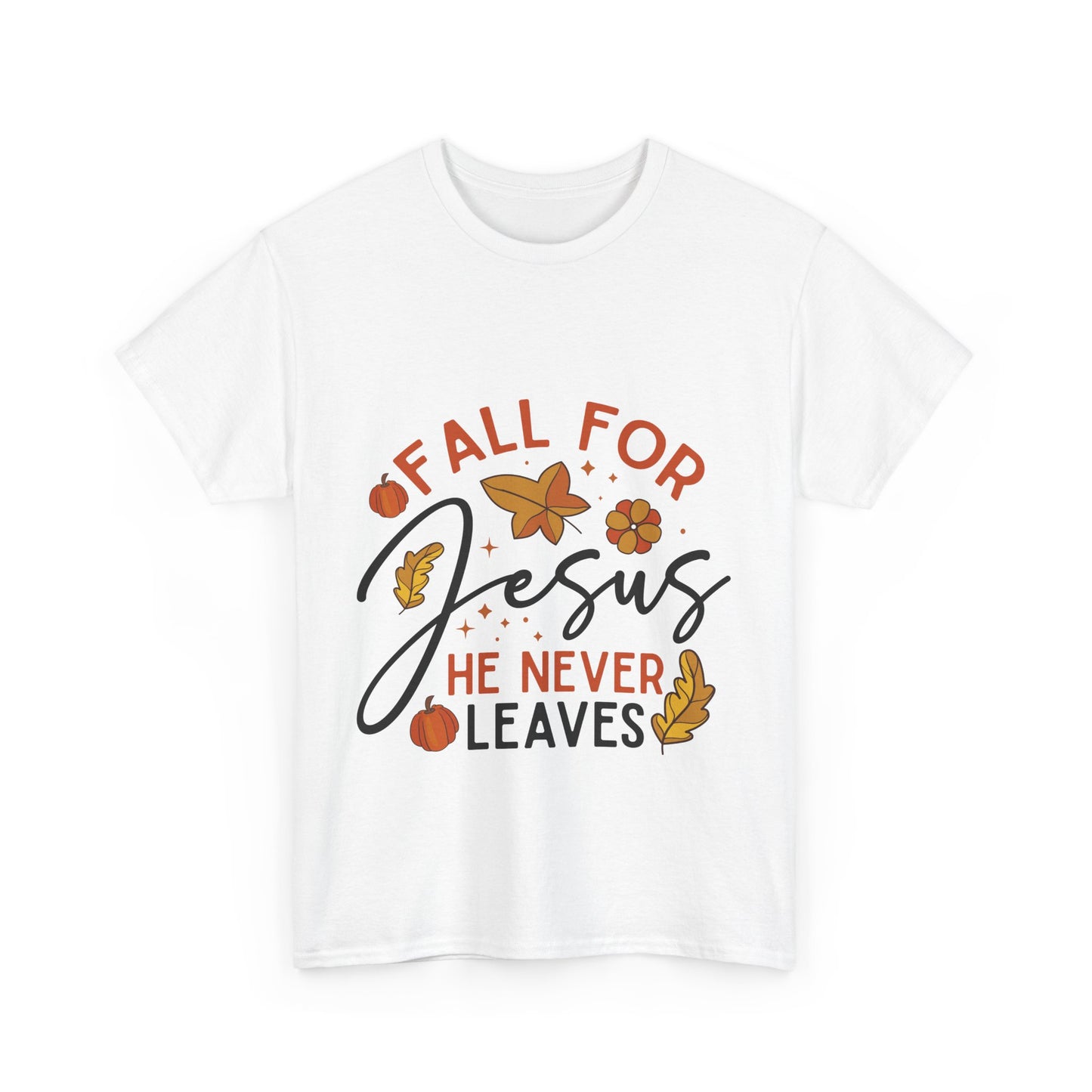 Fall For Jesus T-Shirt - Christian Faith Thanksgiving Autumn Pumpkin Tee